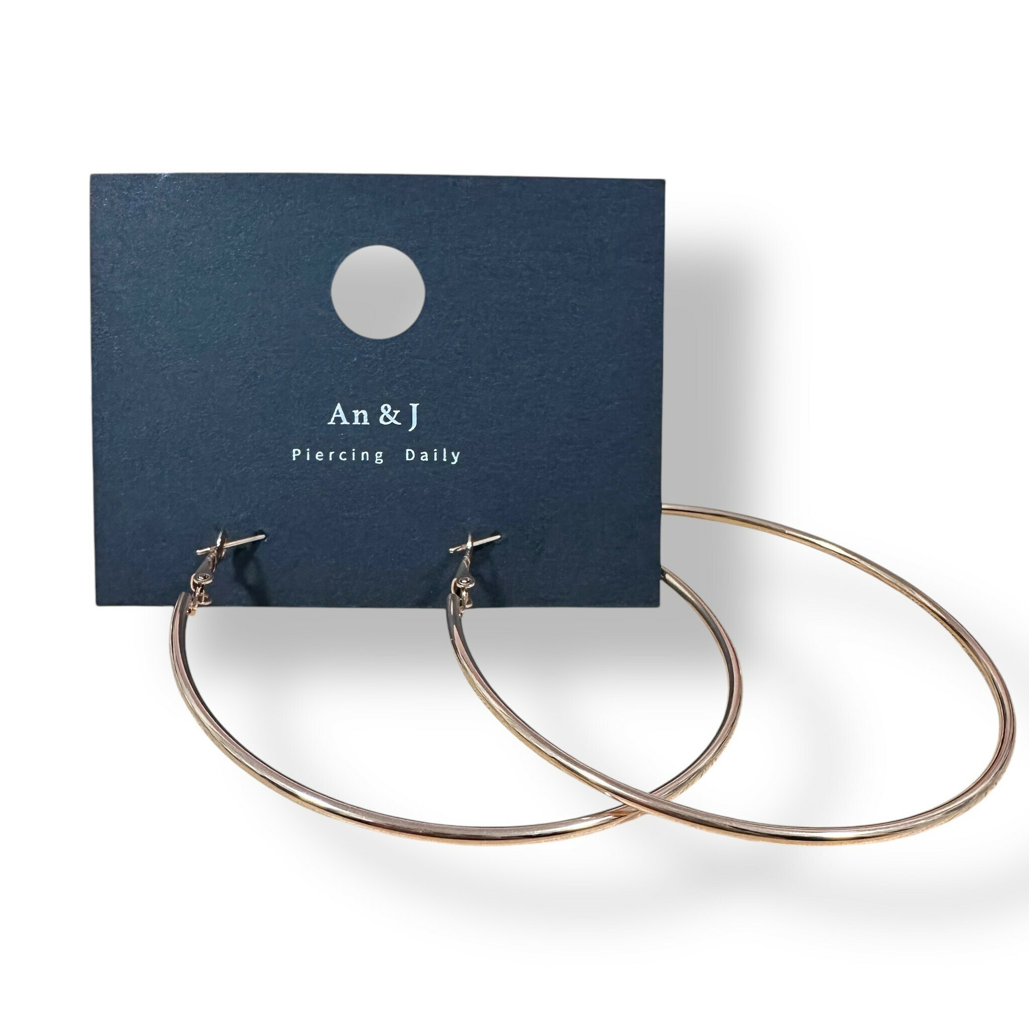 彈扣式-素圈 玫瑰金 6.5CM(鋼針)