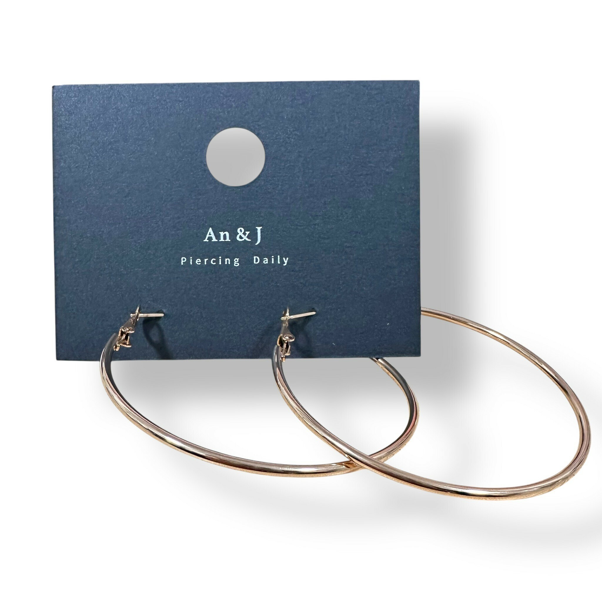 彈扣式-素圈 玫瑰金 5.5CM(鋼針)