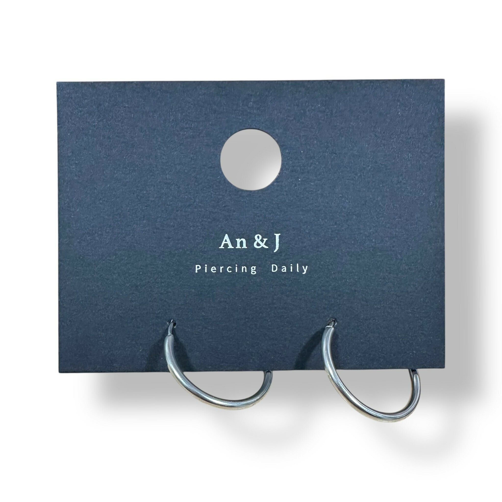 彈扣式-素圈 銀 2CM(鋼針)