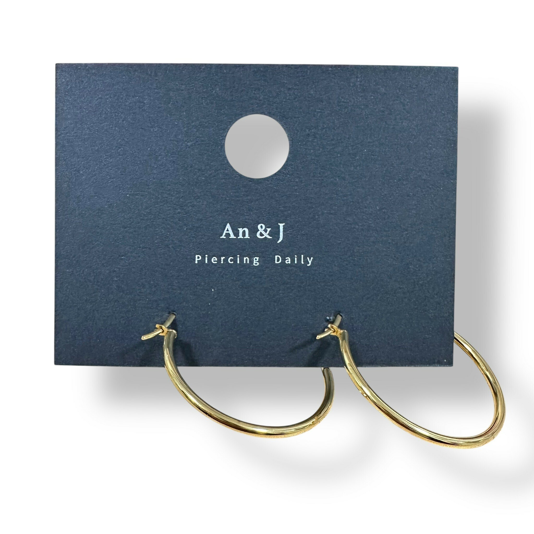 壓扣式-素圈 金 3CM(鋼針)