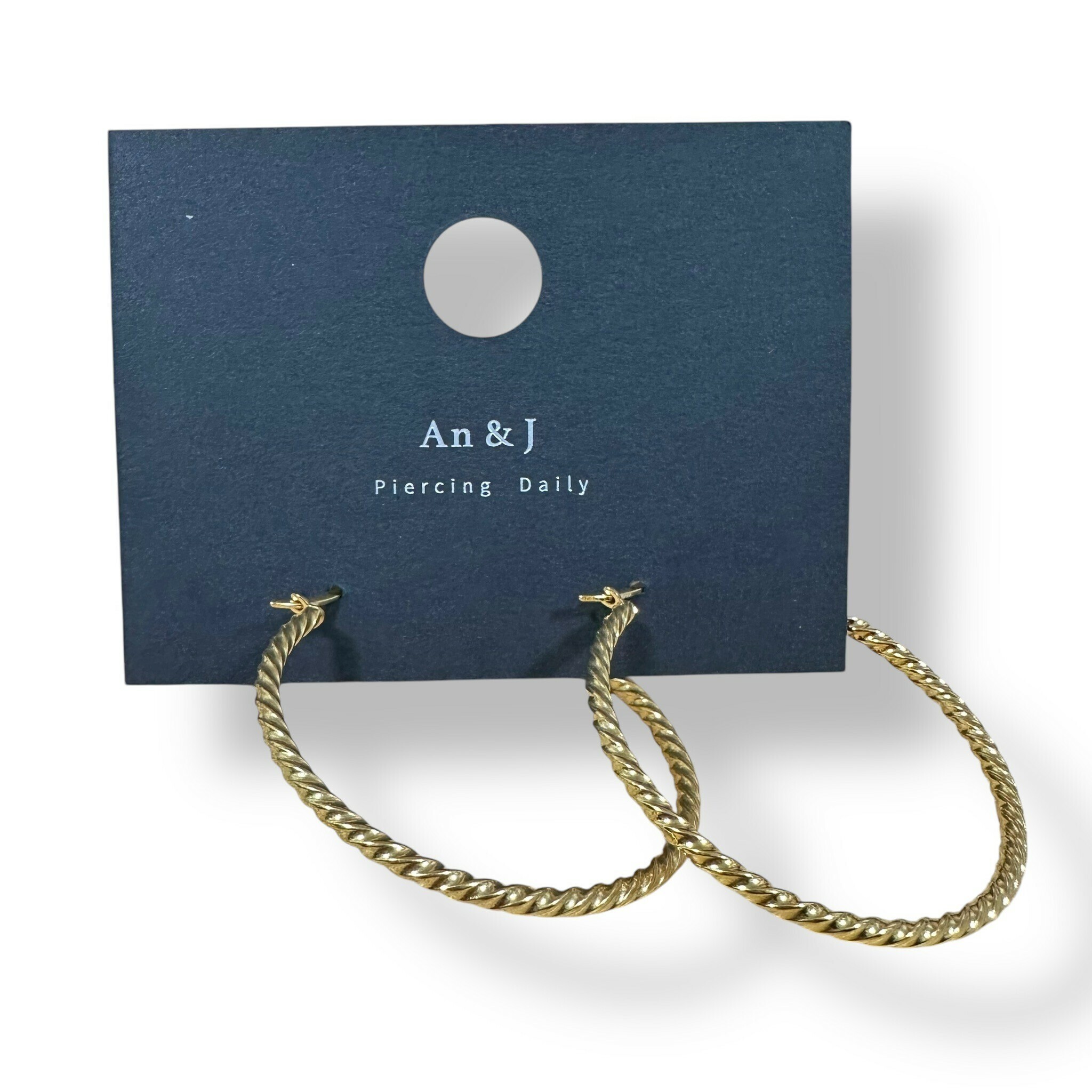 壓扣式-麻花圈 4CM(鋼針)