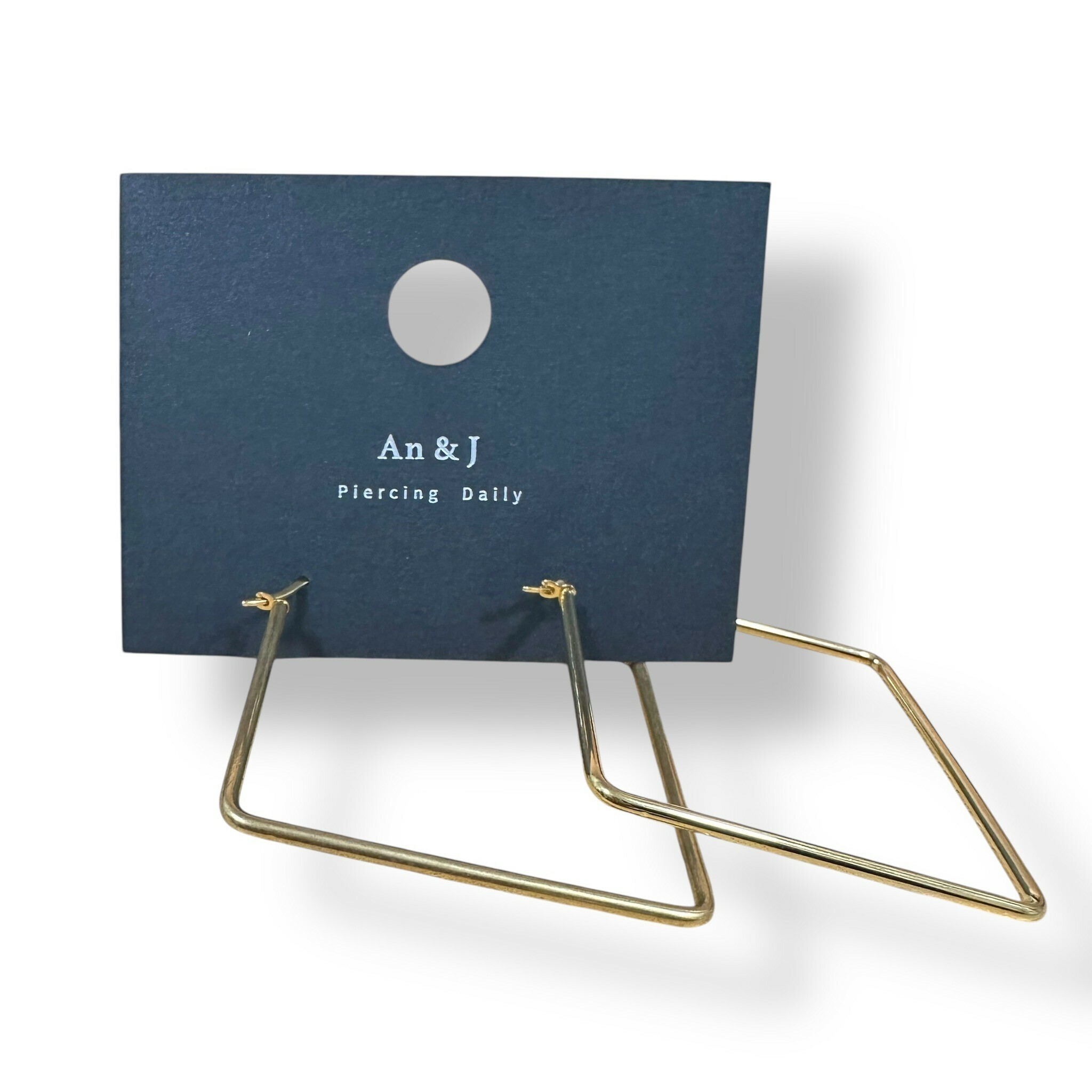 壓扣式-菱形圈 金 6CM(鋼針)