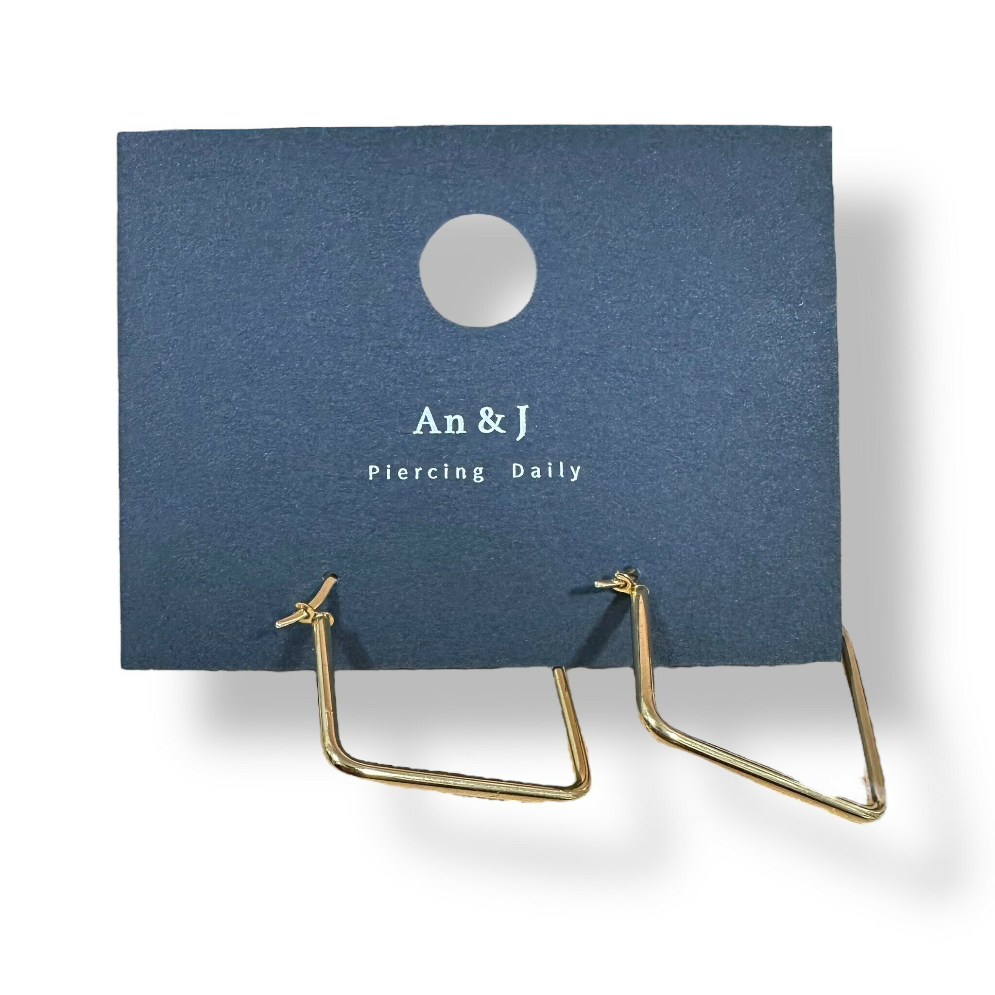 壓扣式-菱形圈 金 3CM(鋼針)