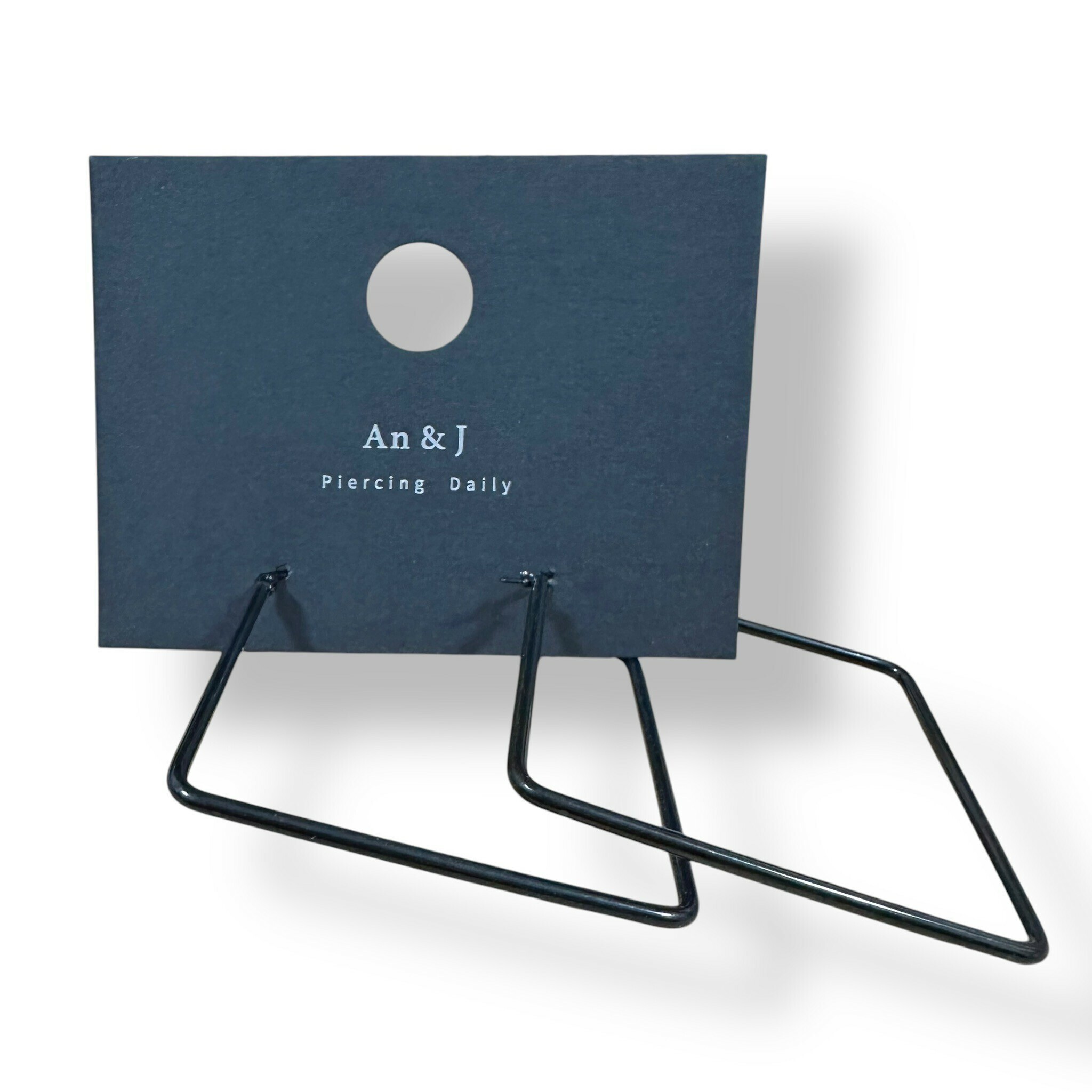 壓扣式-菱形圈 黑 6CM(鋼針)