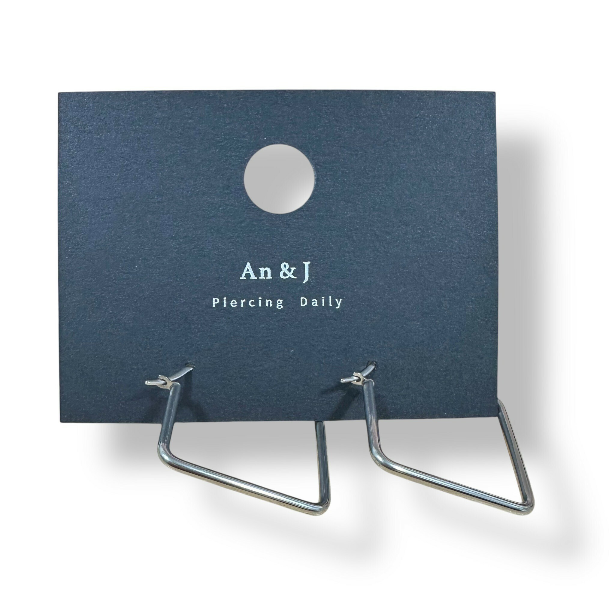 壓扣式-菱形圈 銀 3CM(鋼針)