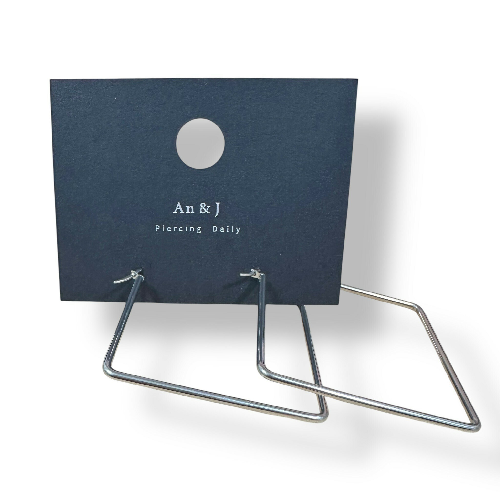 壓扣式-菱形圈 銀 6CM(鋼針)