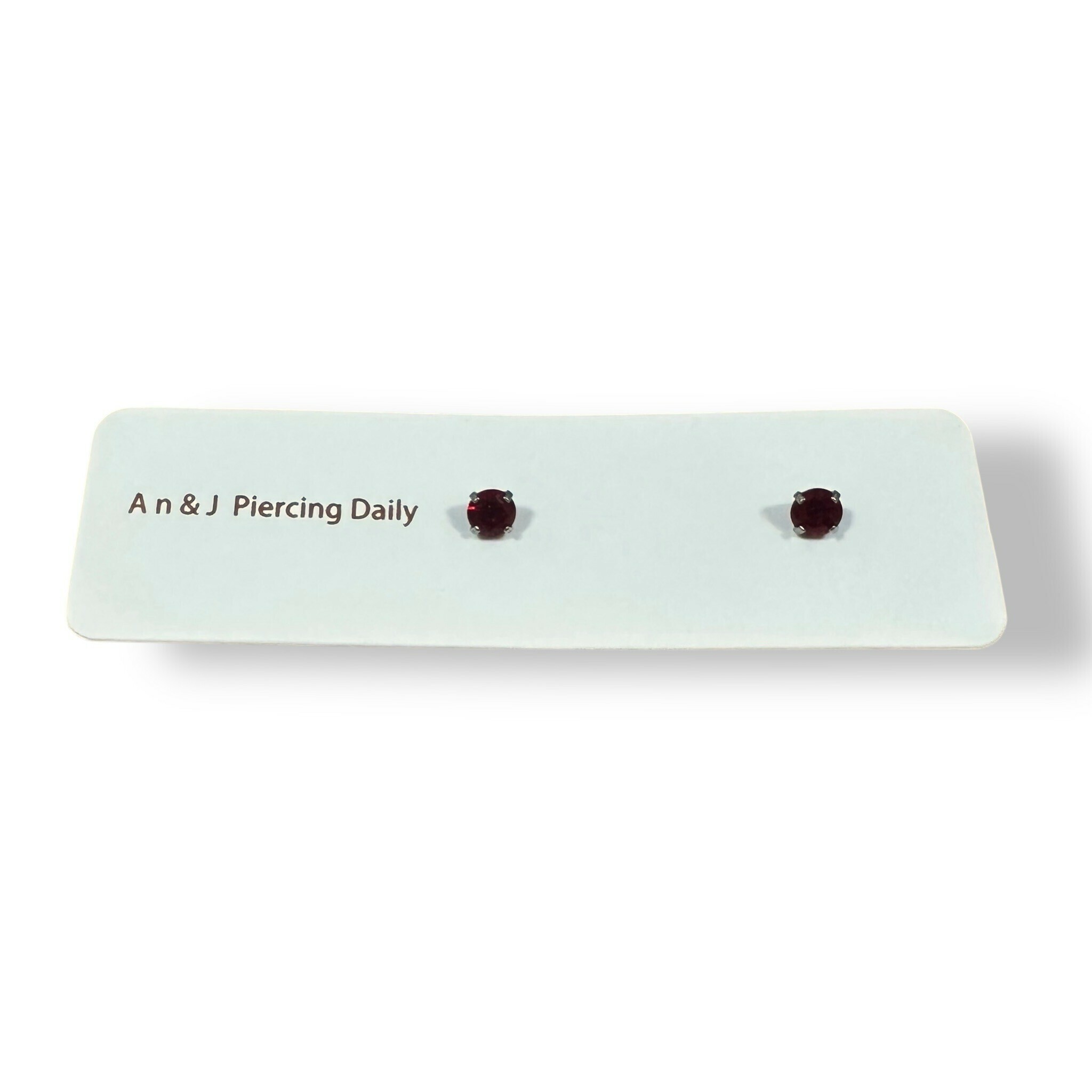 鎖珠-四爪單鑽 紅 4M(鋼針)