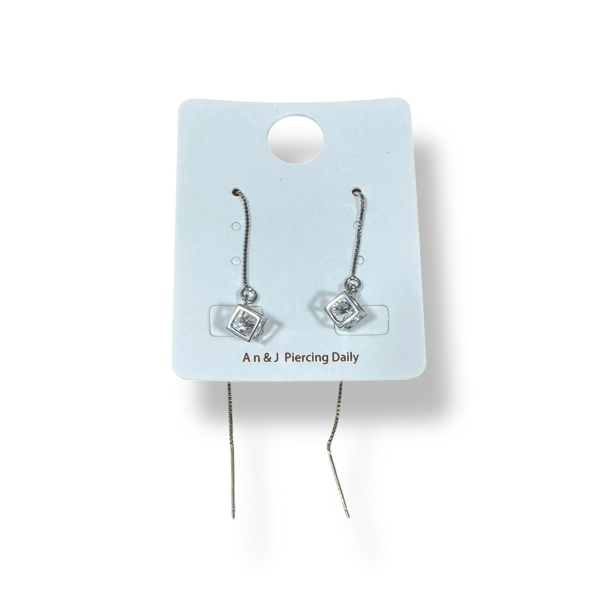 鏈條式-方框中鋯(銀針)