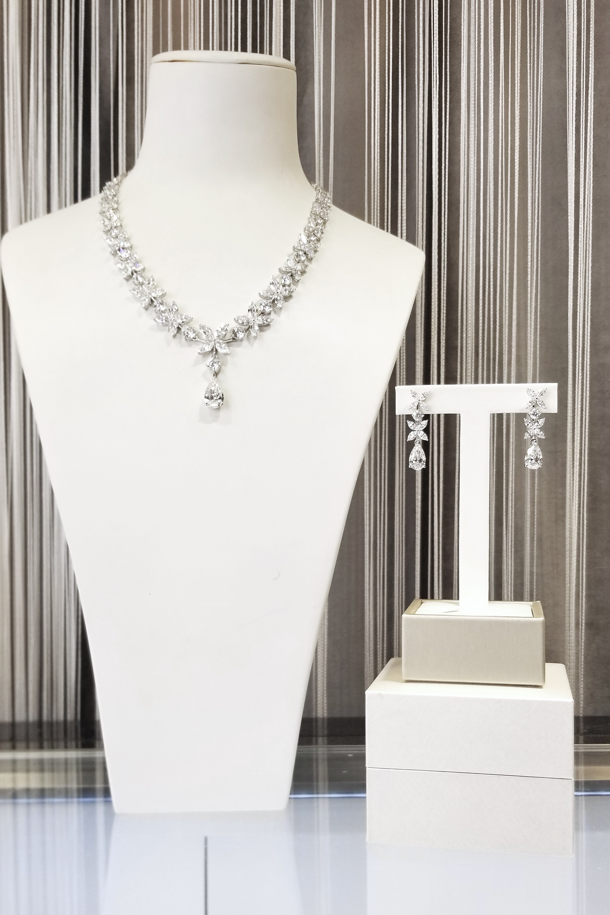 18K白金 實驗室培育鑽石婚禮宴會耳環