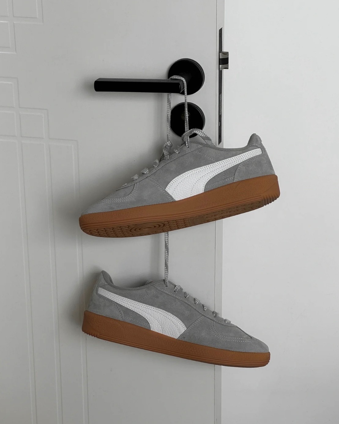 <格雷系穿搭必備>Puma Palermo 麂皮 復古 焦糖底 金標 雲霧灰