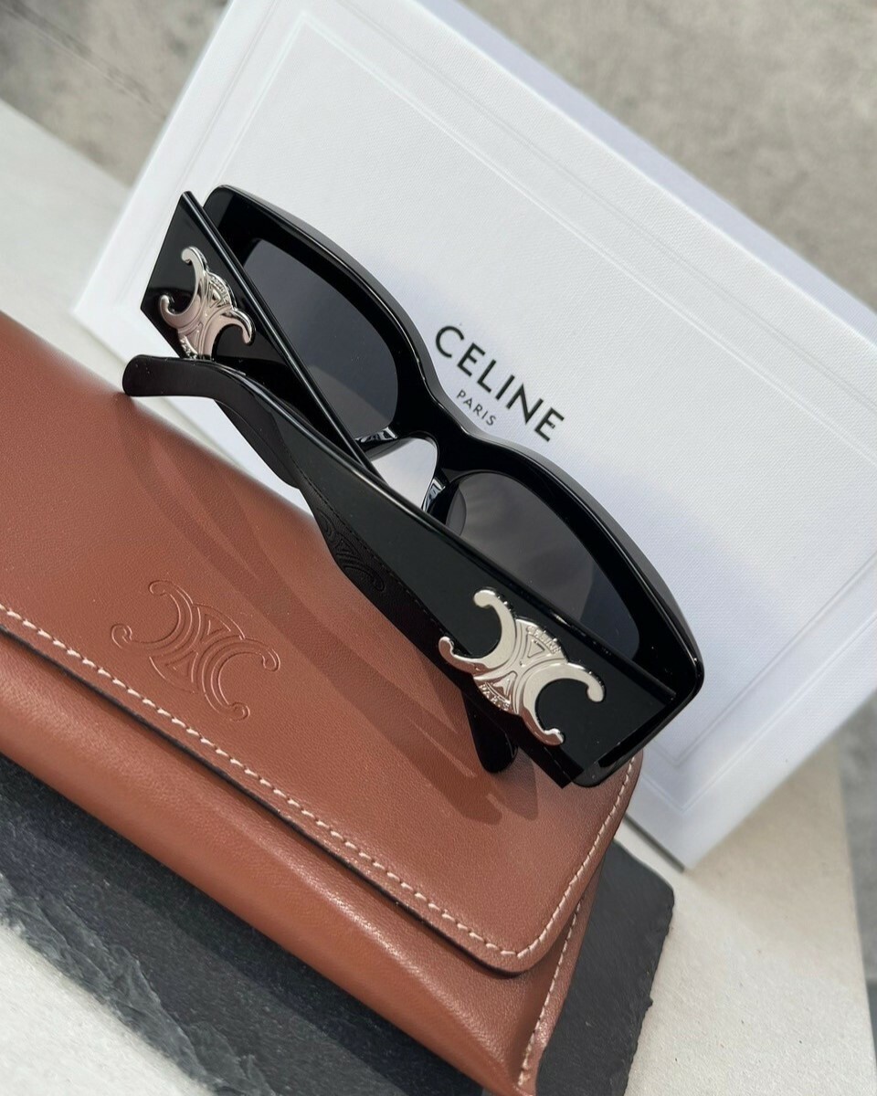 CELINE 黑銀凱旋門Logo墨鏡 男女款 情侶款