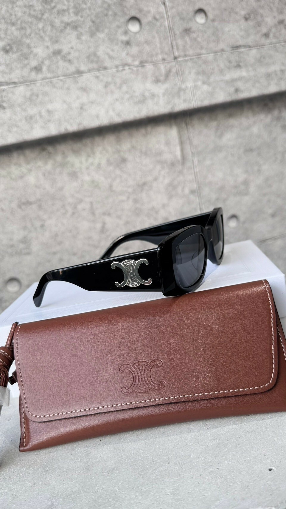 CELINE 黑銀凱旋門Logo墨鏡 男女款 情侶款