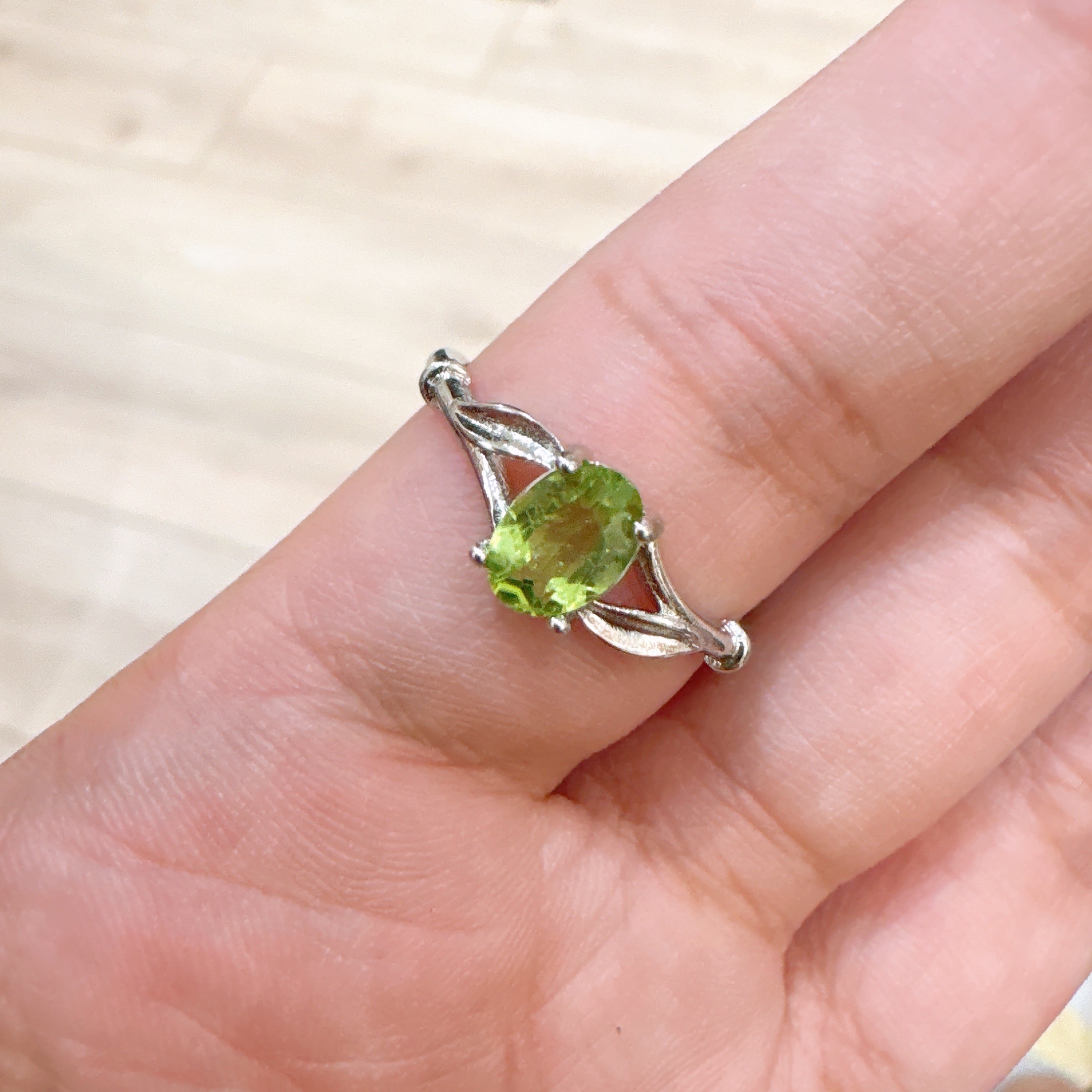 橄欖石戒指｜開口戒
