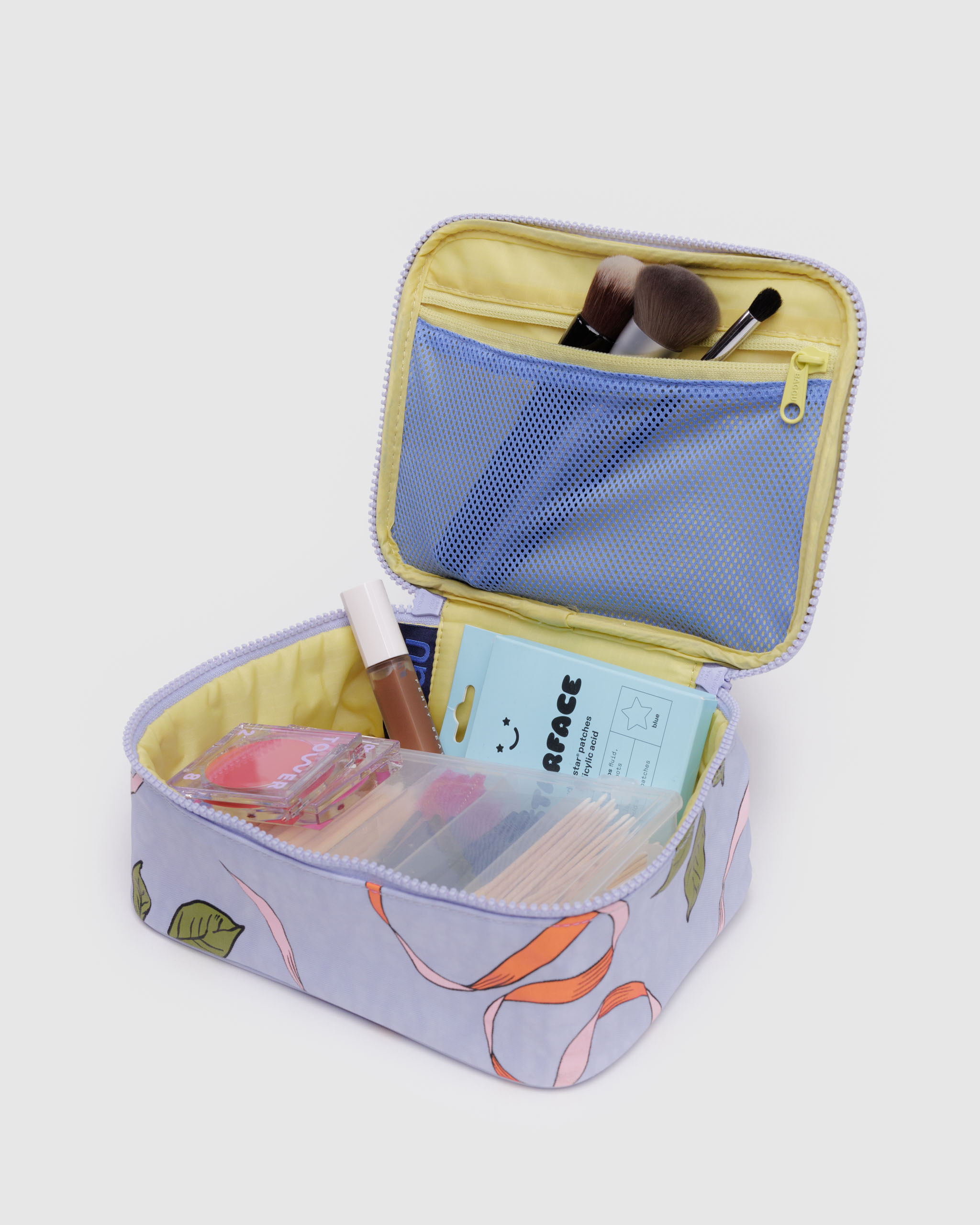 Small Cosmetic Case - Apricots & Ribbons | BAGGU