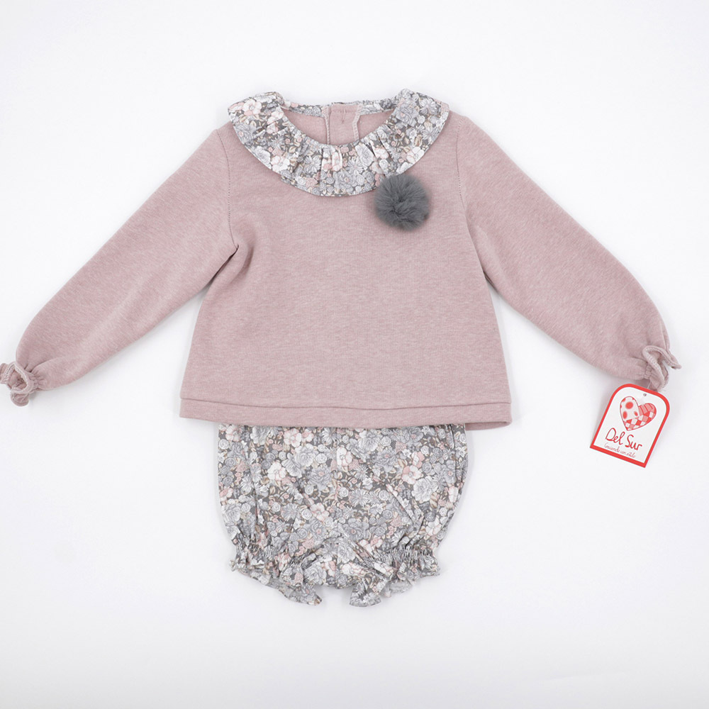 Del Sur Top and Bloomers Set 24M