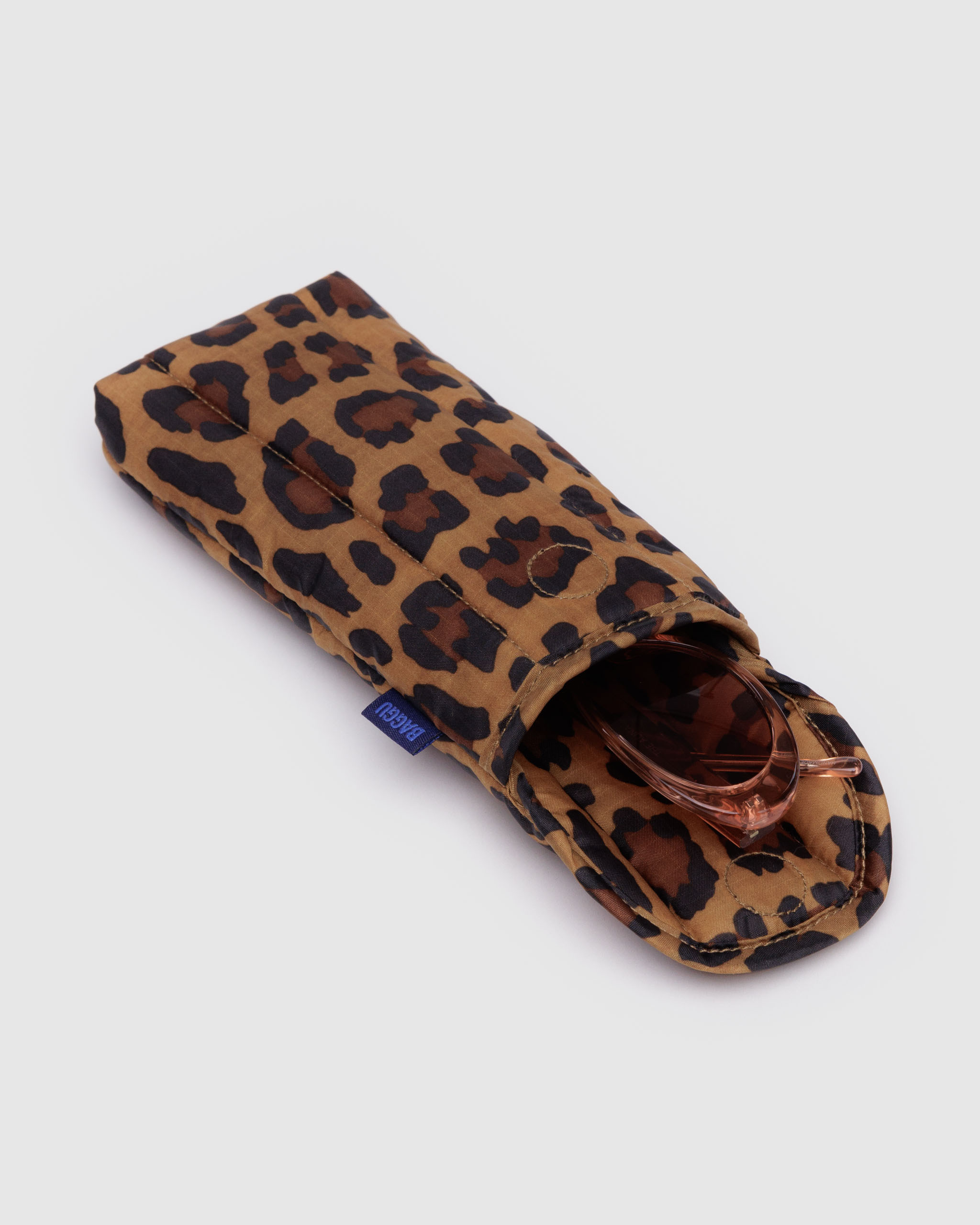 Puffy Glasses Sleeve - Leopard Print | BAGGU