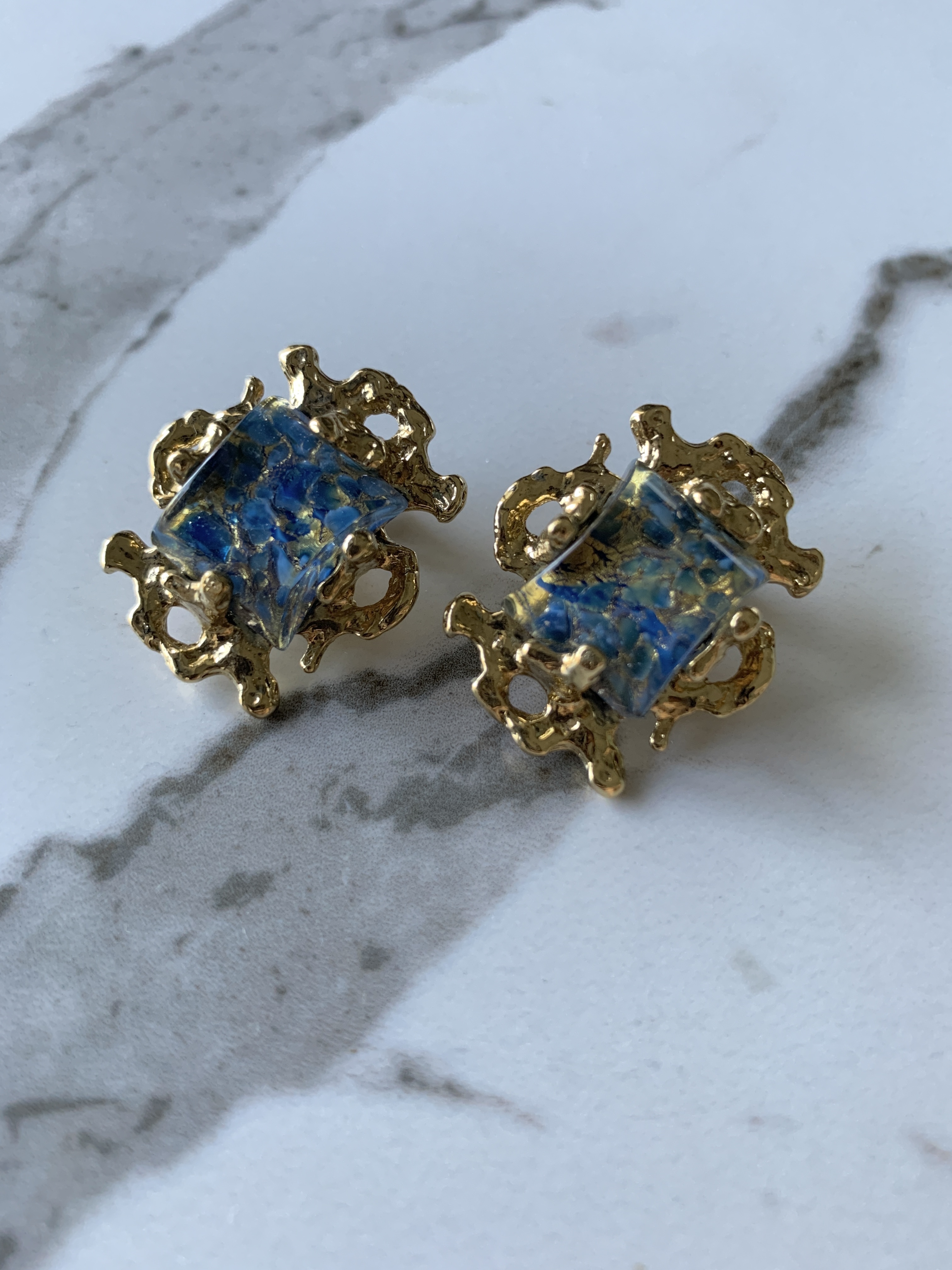 巴黎瑪黑區華麗設計師風格飾品-貼耳夾式耳環