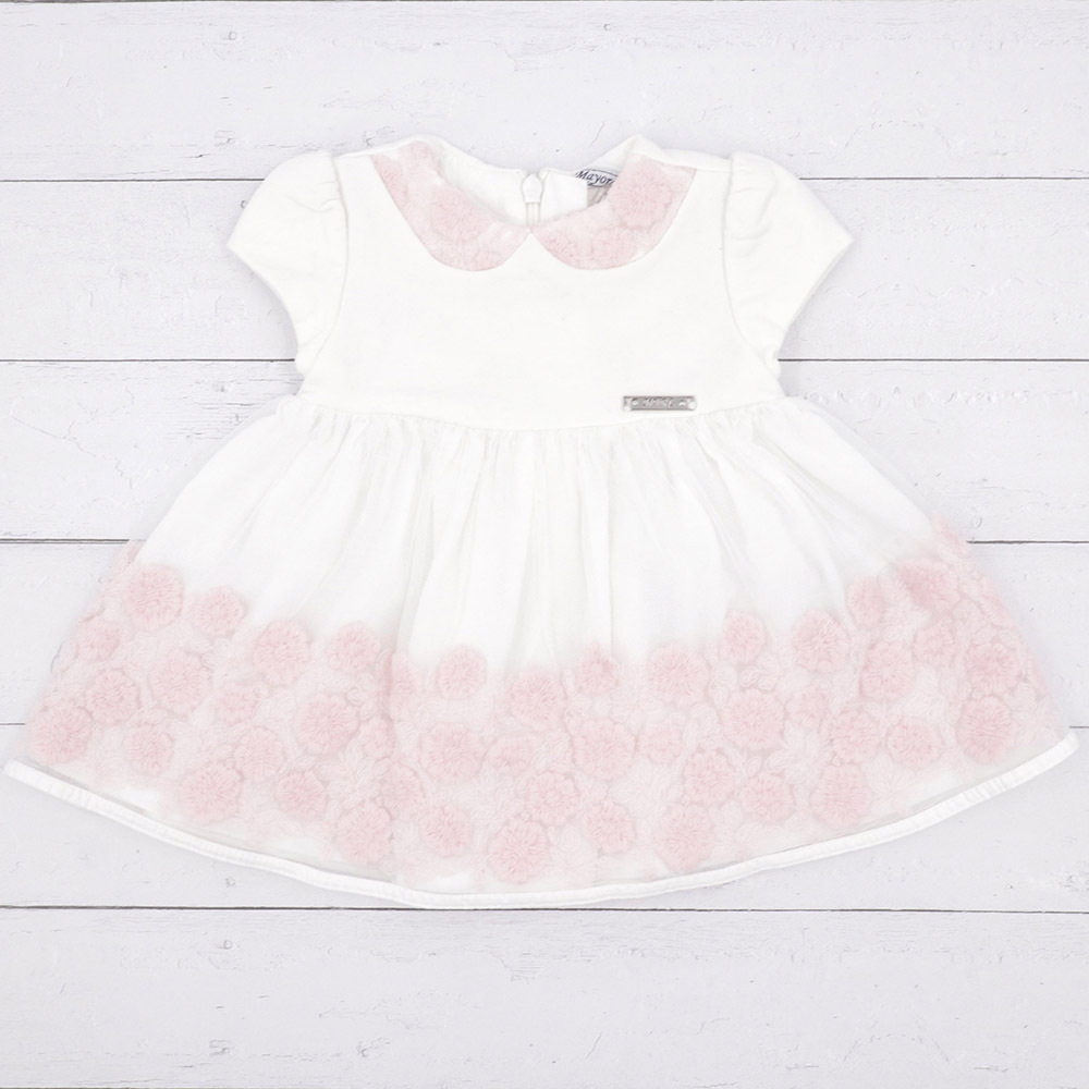 Mayoral Dress and Bow Clip 0-3M