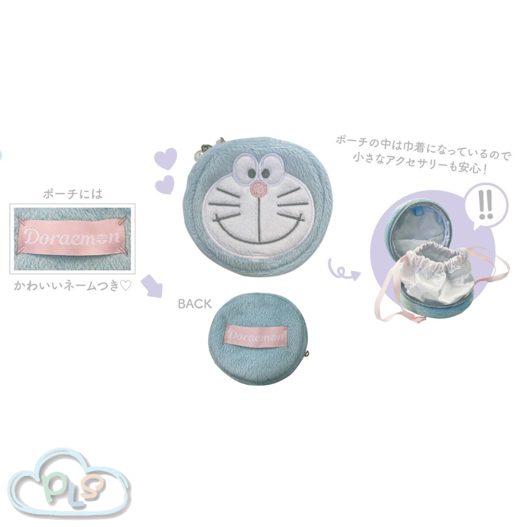 現貨 圓形 POUCH 藍色 多啦A夢 S K JAPAN #21483