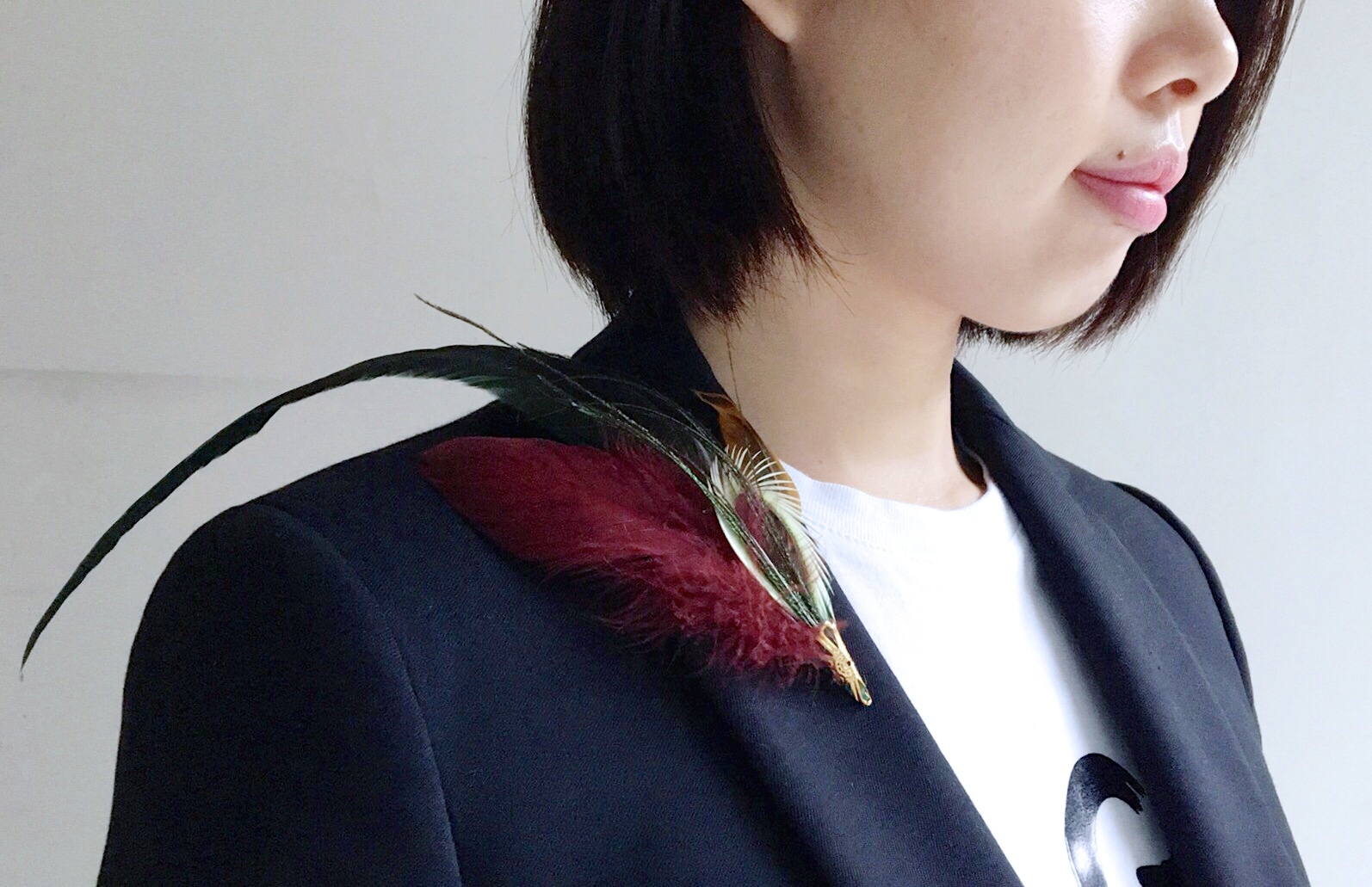 市集尋寶-酒紅 墨綠色胸針