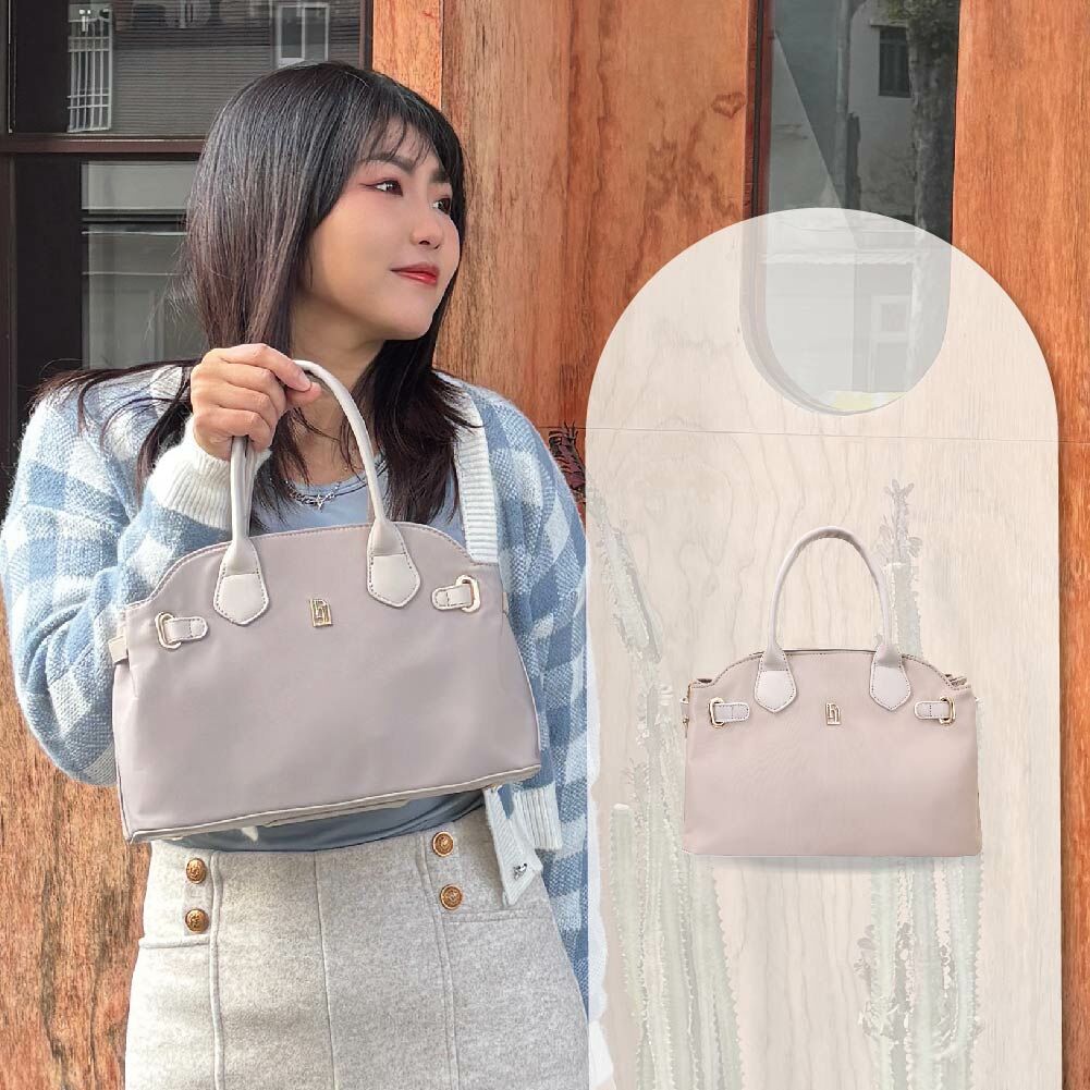 波士頓尼龍包-卡其