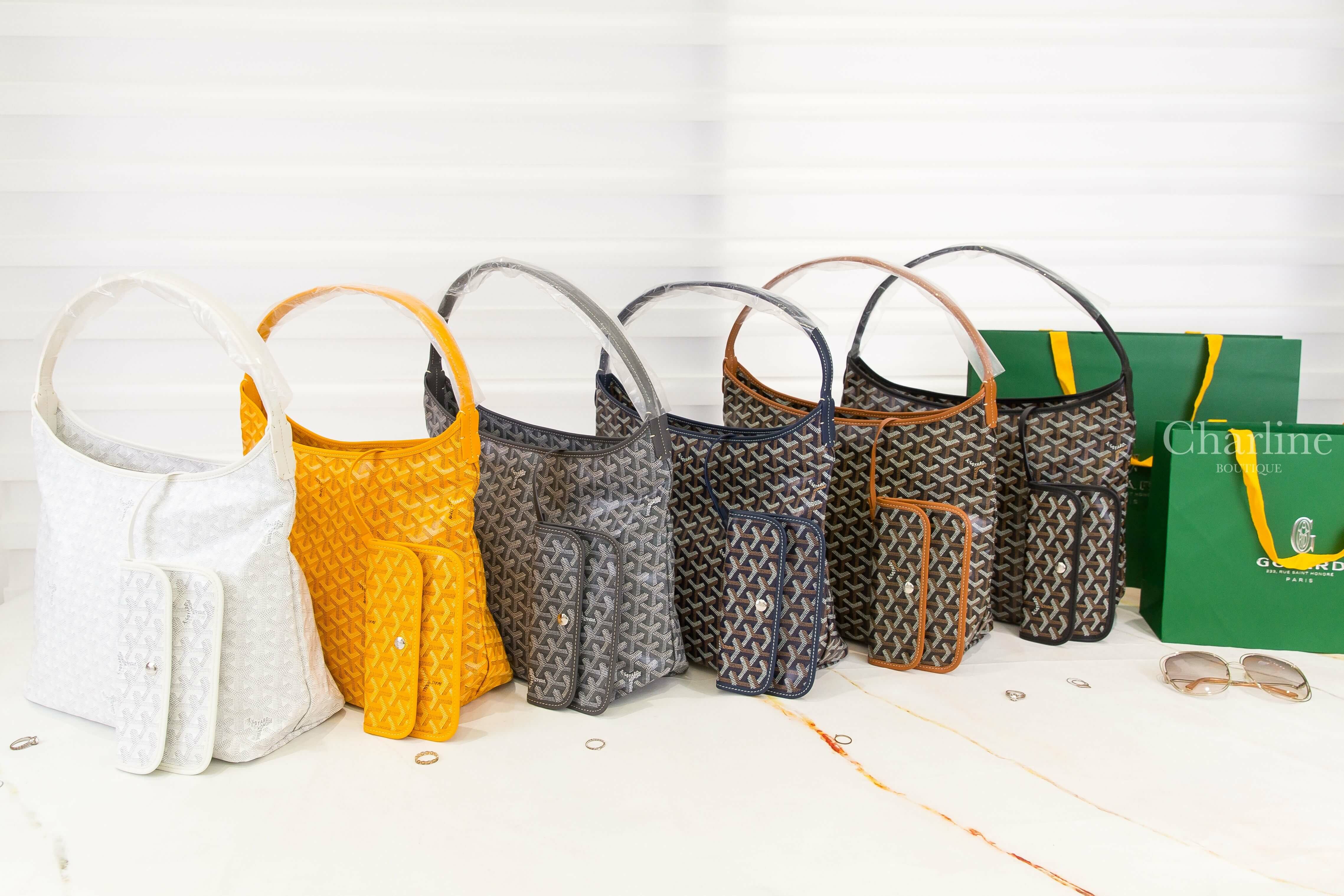 Goyard Bohème Hobo Bag 黃色手提肩背包,Hobo 黑色拼咖啡色手提肩背包,Hobo 海軍藍手提肩背包,Hobo 灰色手提肩背包,Hobo 黑色手提肩背包,Hobo 白色手提肩背包-Charline Boutique 精品代購