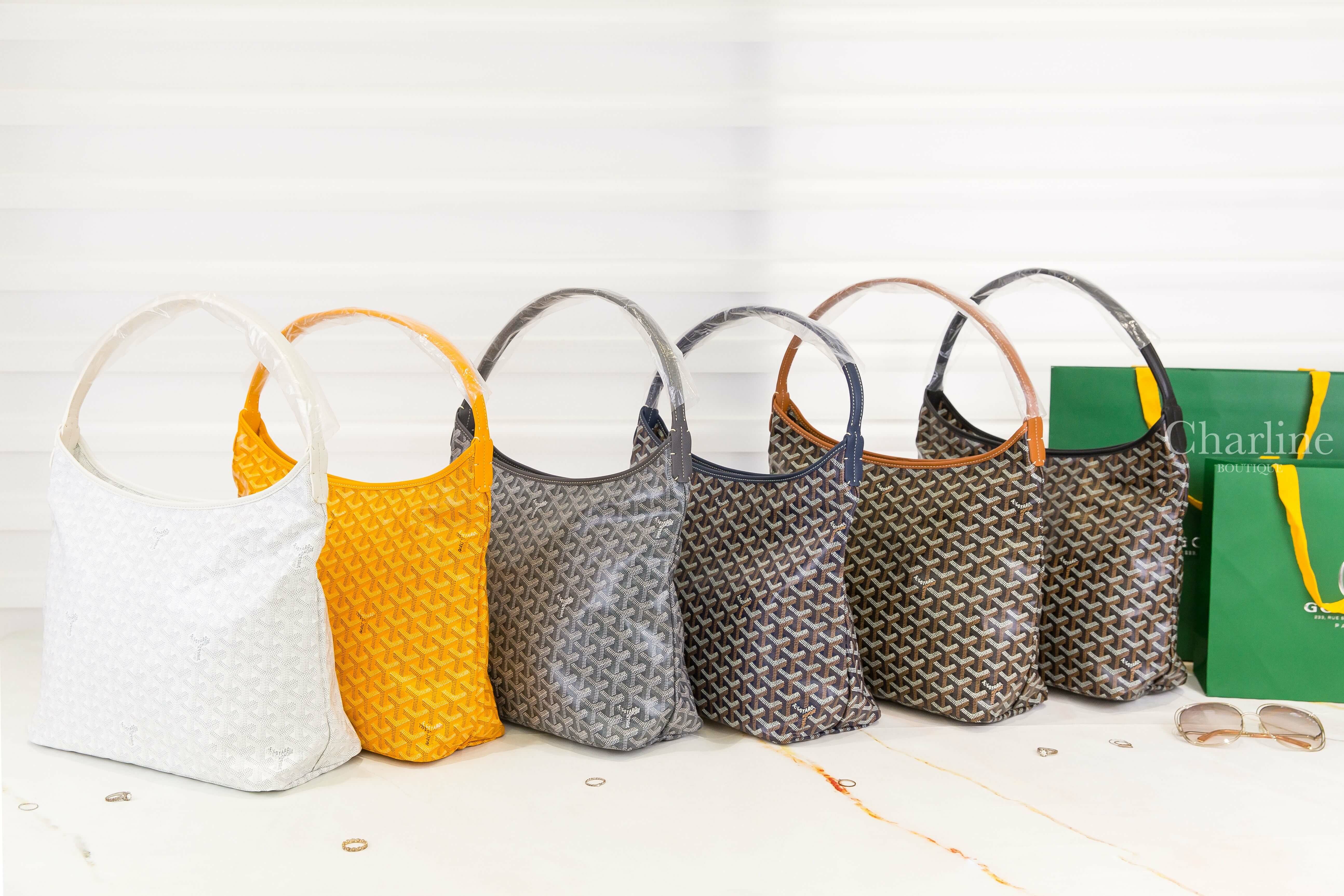 Goyard Bohème Hobo Bag 黃色手提肩背包,Hobo 黑色拼咖啡色手提肩背包,Hobo 海軍藍手提肩背包,Hobo 灰色手提肩背包,Hobo 黑色手提肩背包,Hobo 白色手提肩背包-Charline Boutique 精品代購