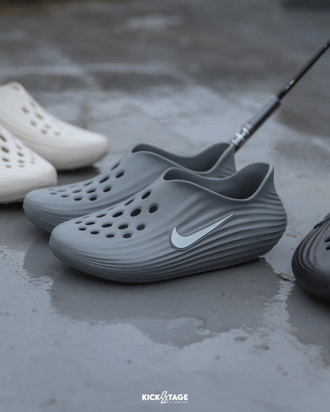 男鞋 NIKE REACTX REJUVEN8 'Smoke Grey' 灰色 泡棉 休閒 防水 涼鞋 拖鞋 恢復鞋【HV5060-002】