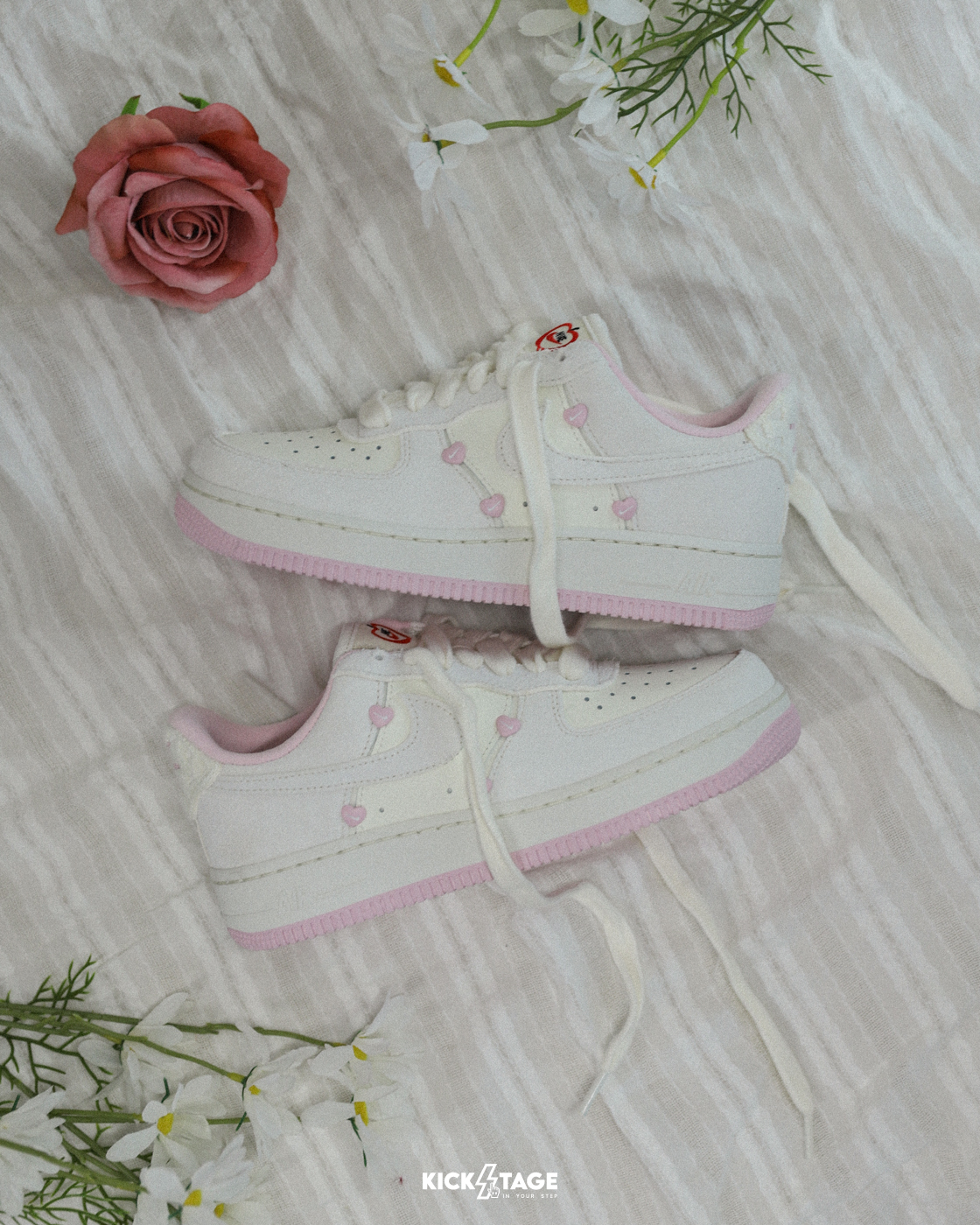**特價不退換**女鞋 NIKE AIR FORCE 1 'Valentine’s Day' 情人節限定 白粉 愛心 麂皮 休閒鞋【HV5992-111】AF1 25VD