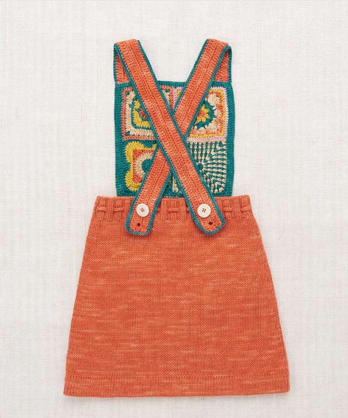 Misha & Puff 針織拼布連身裙 Crochet Afghan Pinafore - Gamberetto