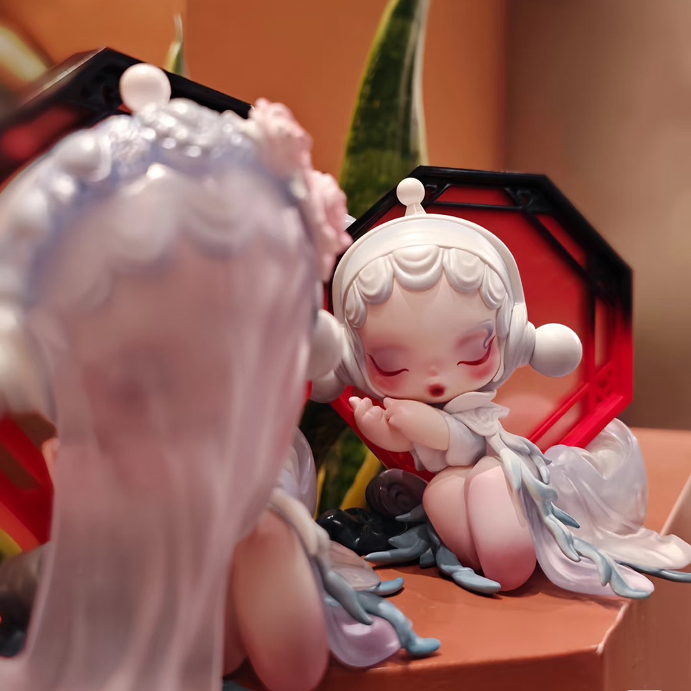 POPMART 泡泡瑪特 POP MART SKULLPANDA 中國風 牡丹亭 尋夢手辦 SP 雲中倚窗 磁吸面紗可拆 吊卡 公仔