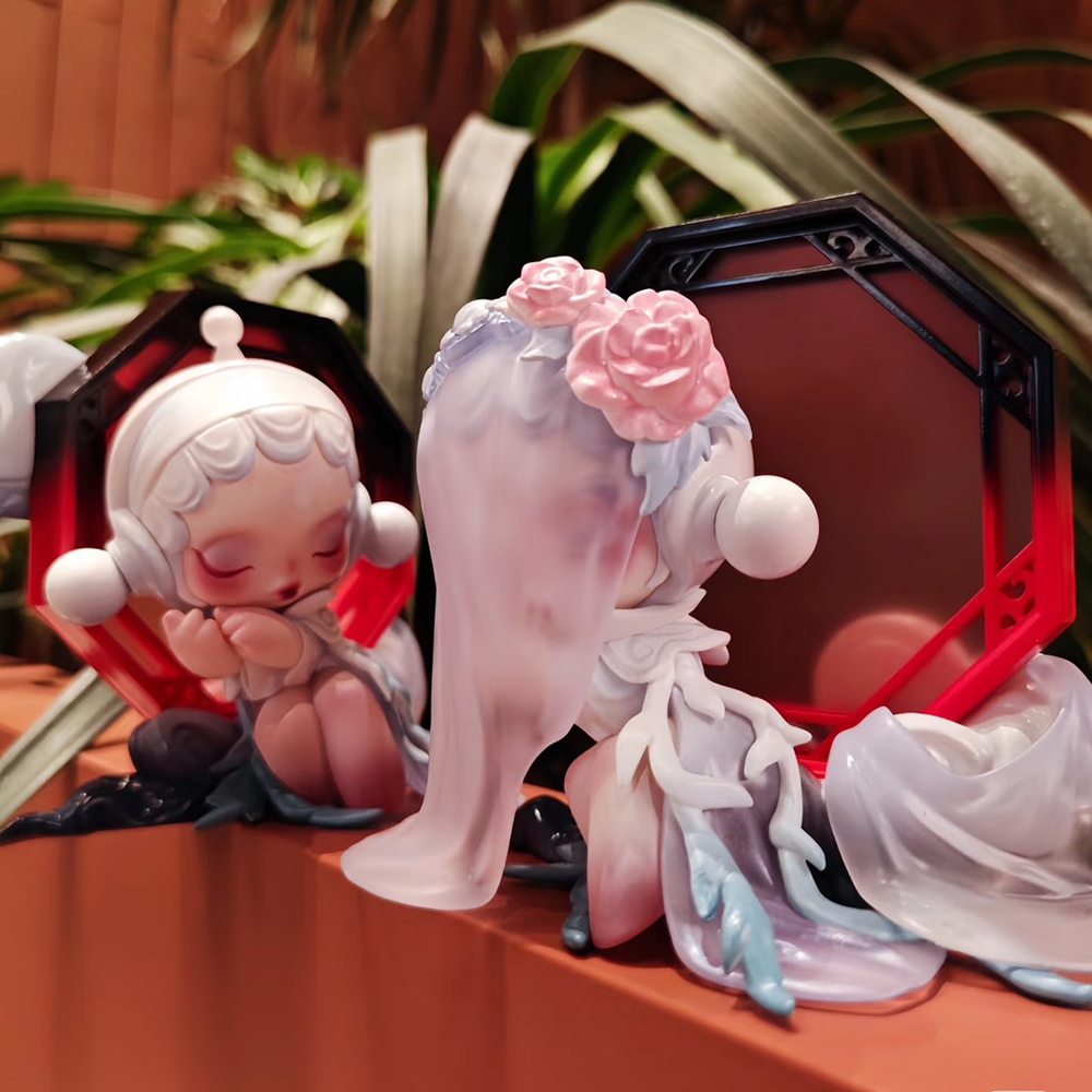 POPMART 泡泡瑪特 POP MART SKULLPANDA 中國風 牡丹亭 尋夢手辦 SP 雲中倚窗 磁吸面紗可拆 吊卡 公仔