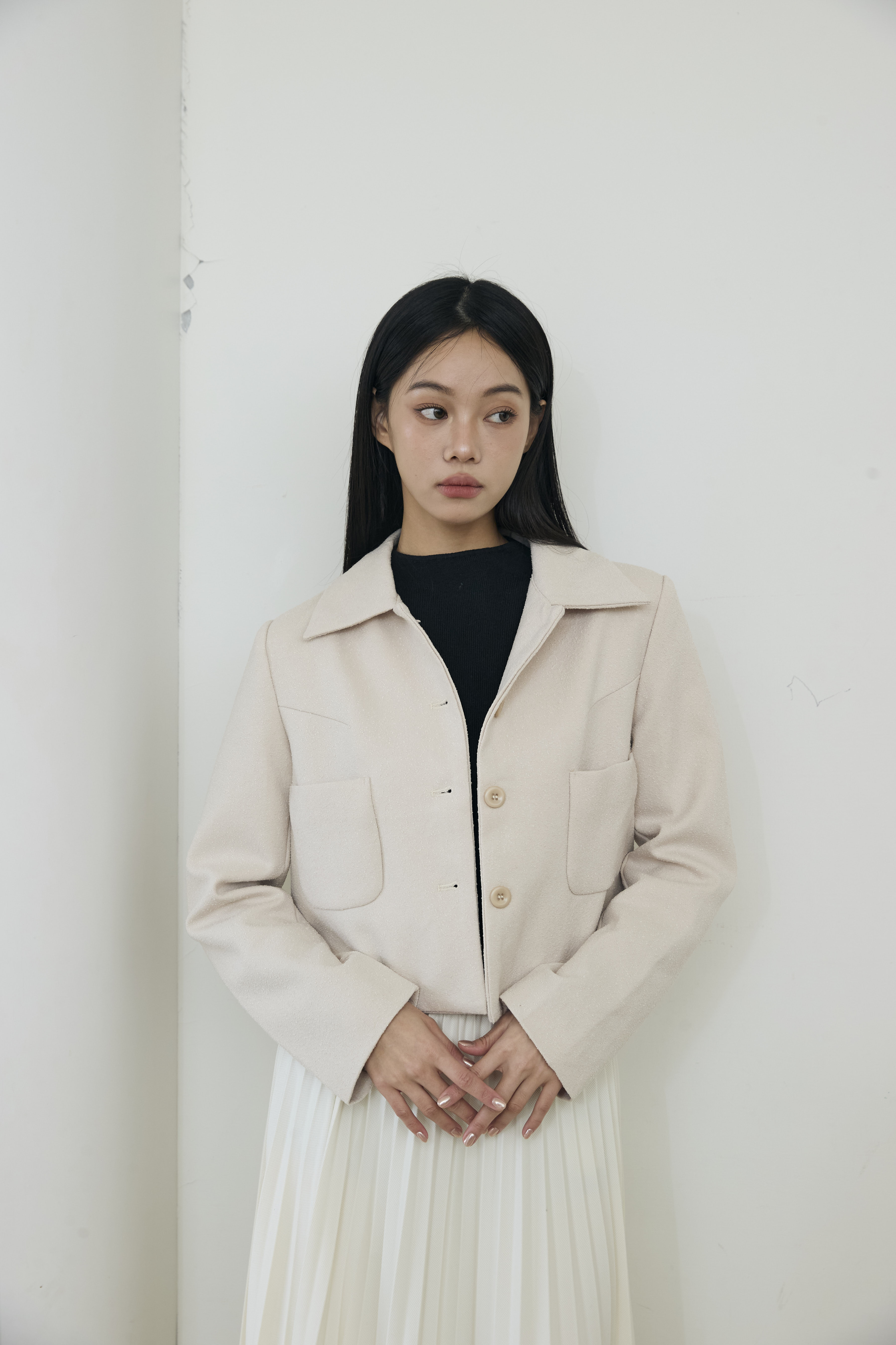 OH！HER翻領小香短版外套