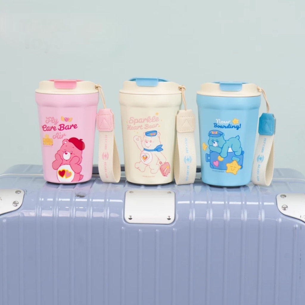 CARE BEARS 彩虹熊 航空 咖啡杯 水壺 400ML 代購