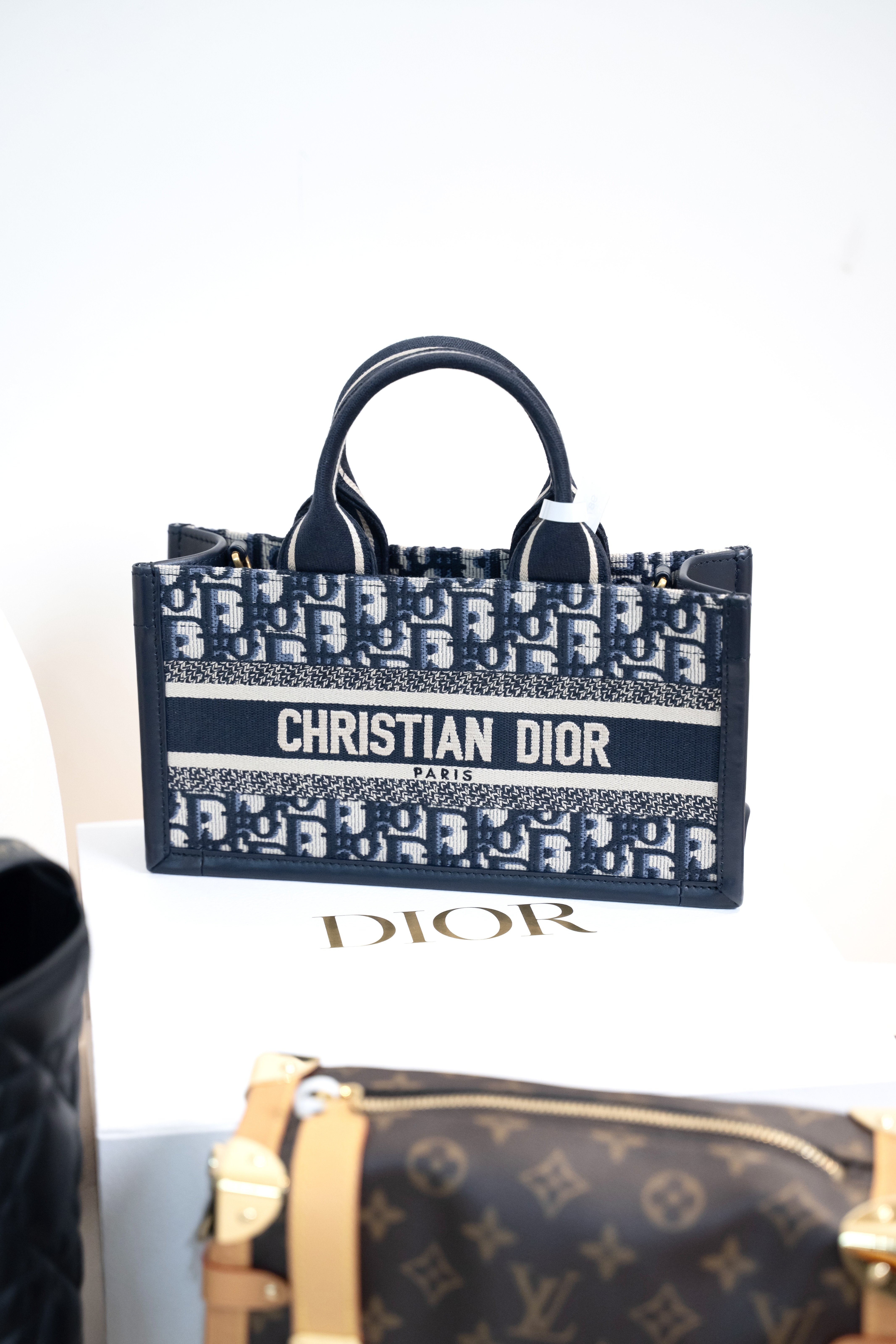 DIOR Oblique 緹花 迷你 Book Tote