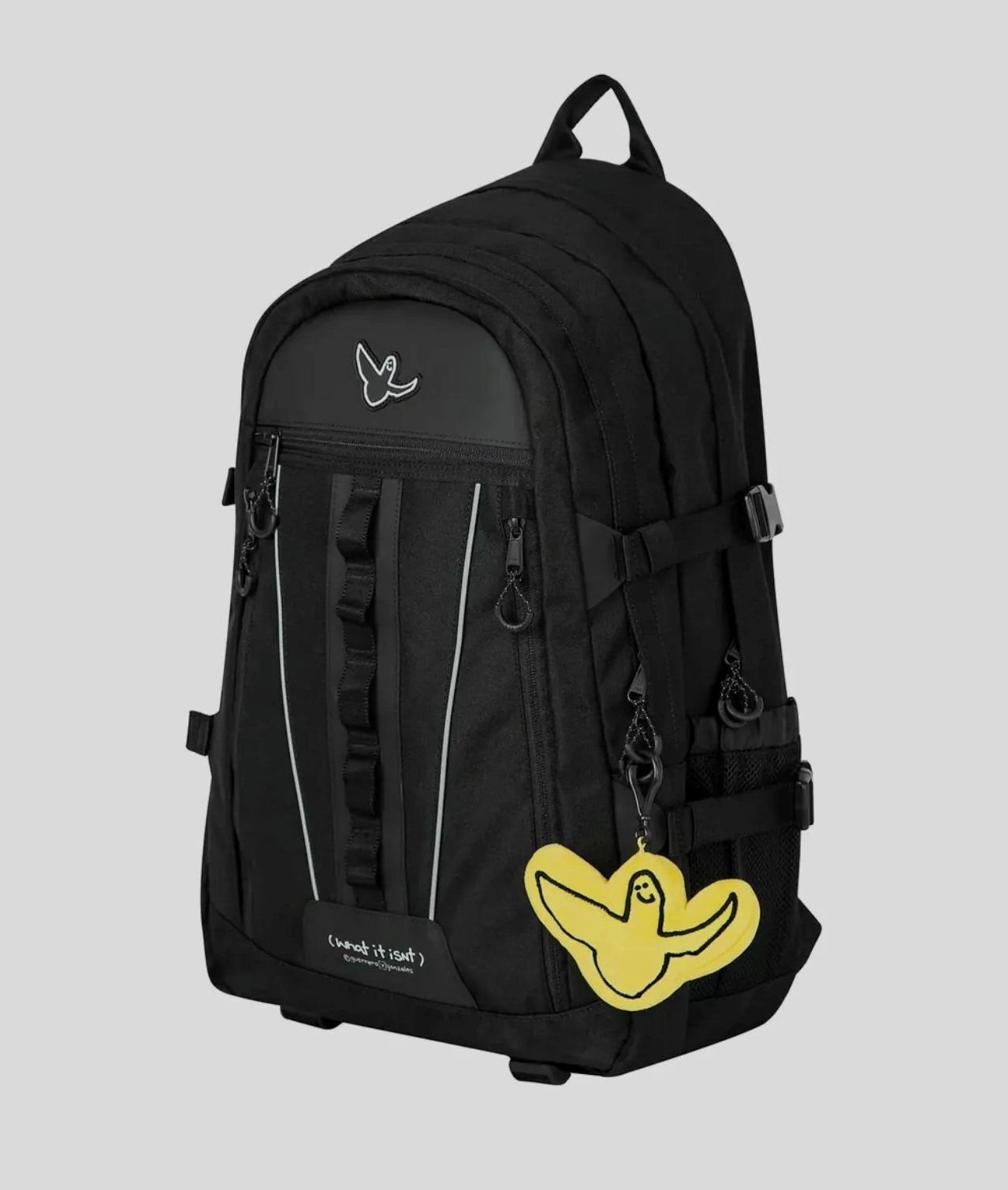 【現貨】小飛人 KR012278 雙拉鏈背包 (黑色)