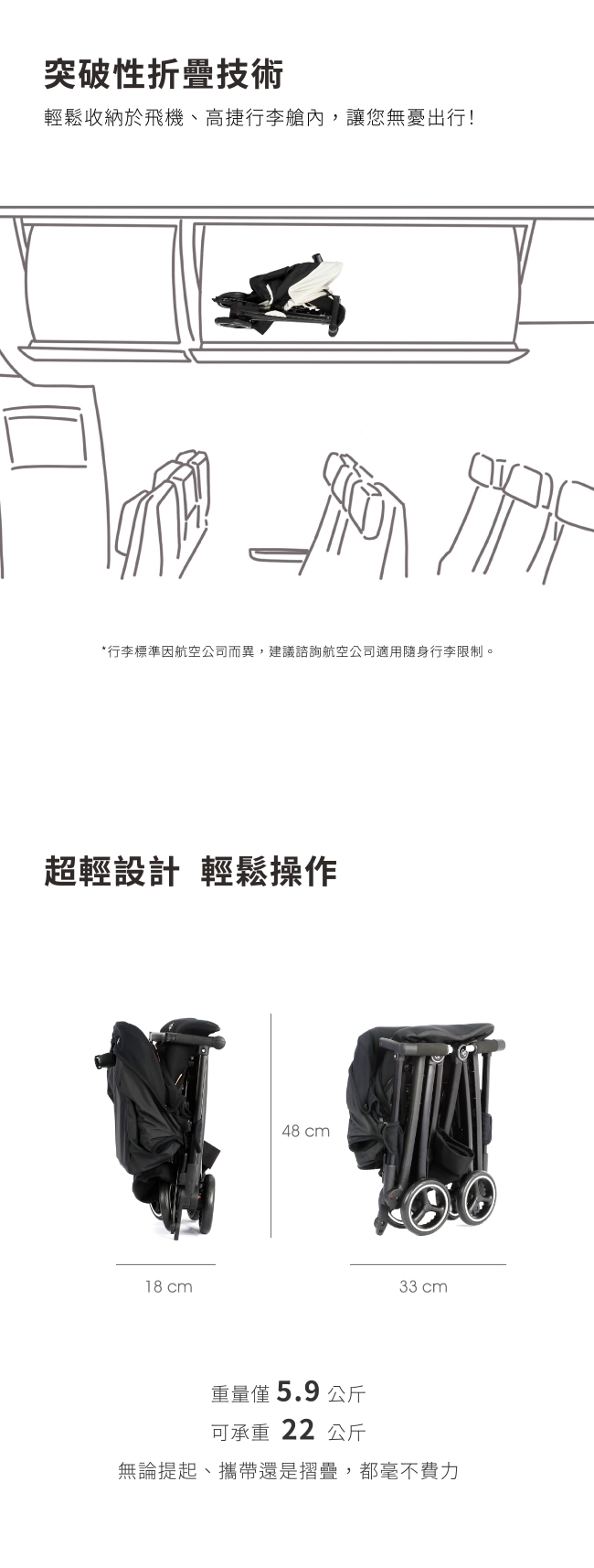 pockit口袋推車 超輕設計,輕鬆操作