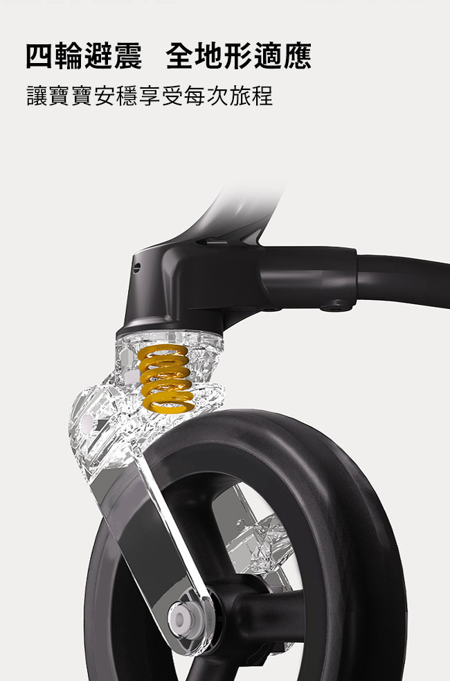 fyn 推車 四輪避震，全地形適應