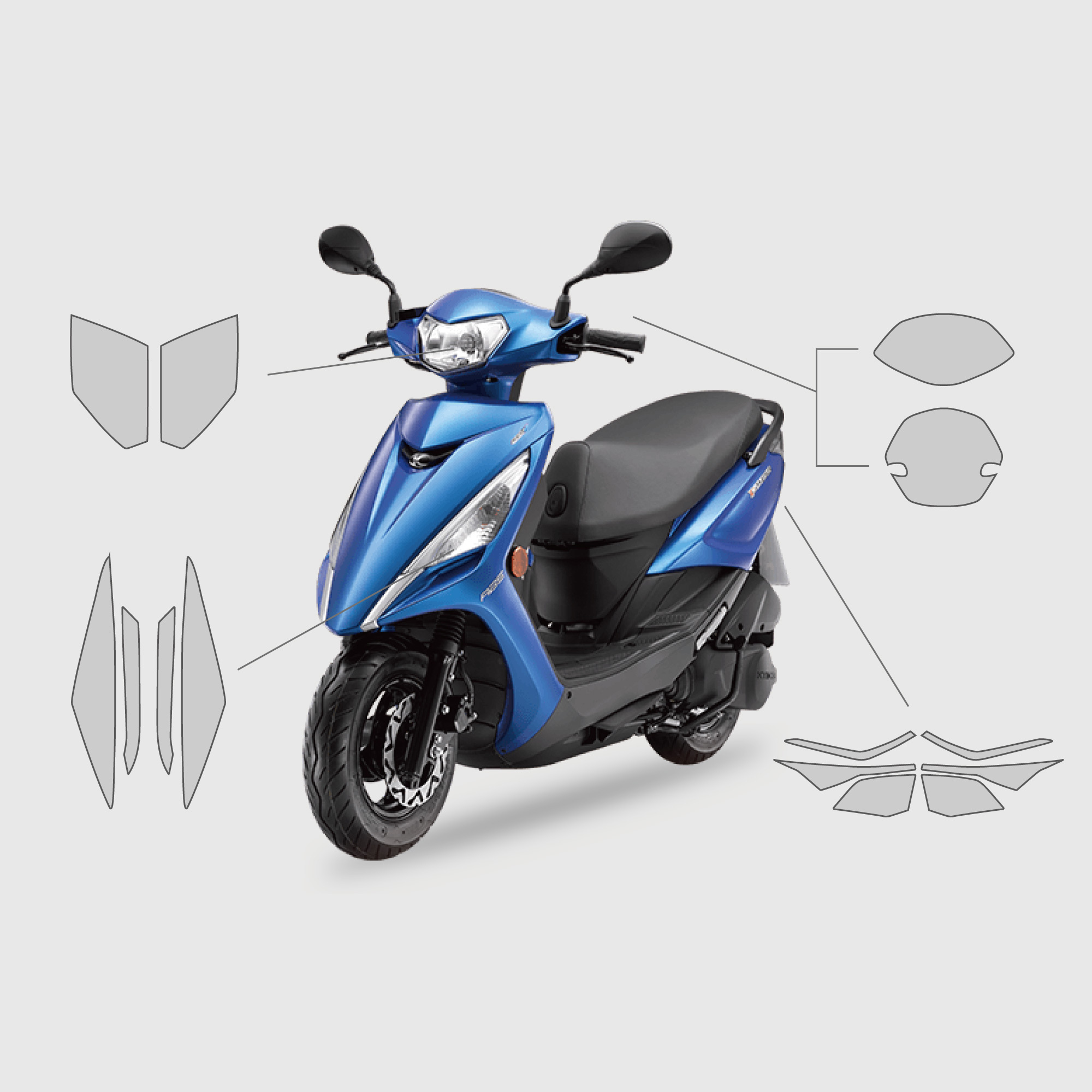 KYMCO 新名流/大地名流｜3M頂級犀牛皮保護膜