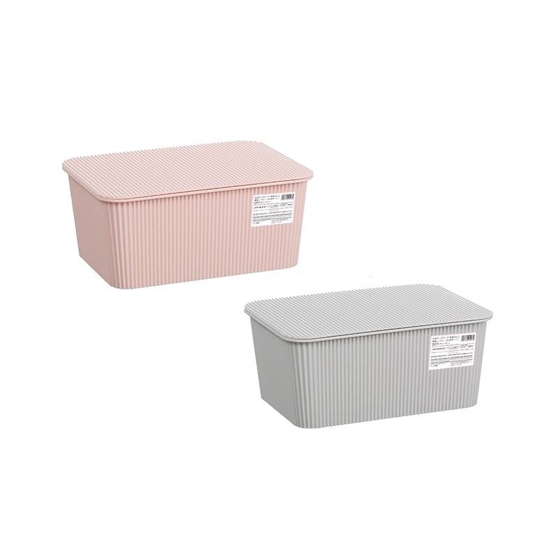 TP 附蓋收納盒/條紋 25.5x11x18.5cm