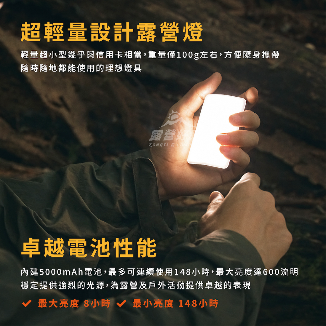 【CARGO】 工業風超輕量LED露營燈 G-W4-4