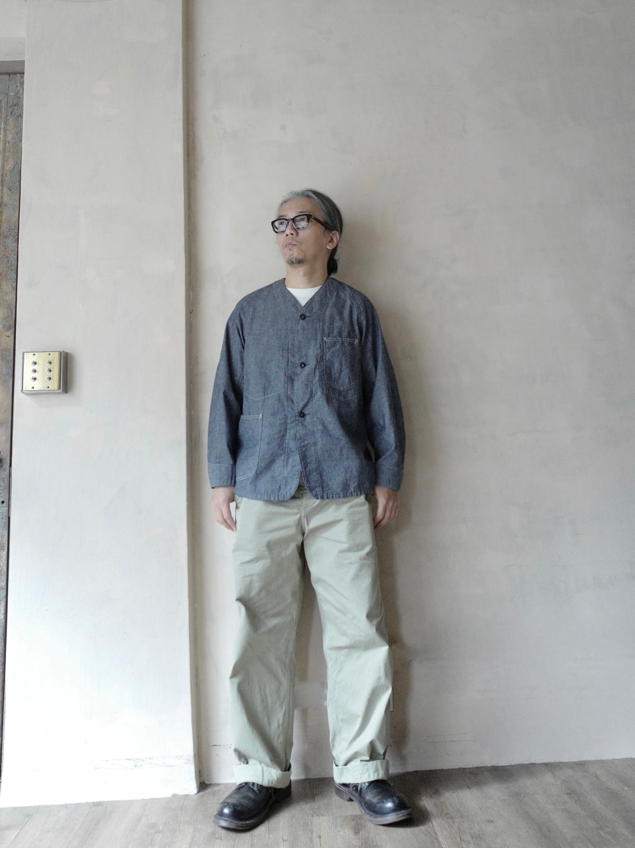 Post O'Alls #3124DV-MC POST 45 DV : medium weight chambray indigo jacket