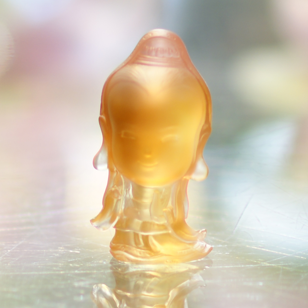 鹿港窯水晶琉璃｜Q版觀世音菩薩公仔 慈悲智慧守護居家平安