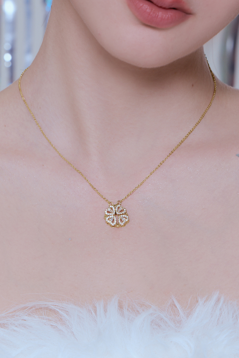 四葉草鋯石項鍊