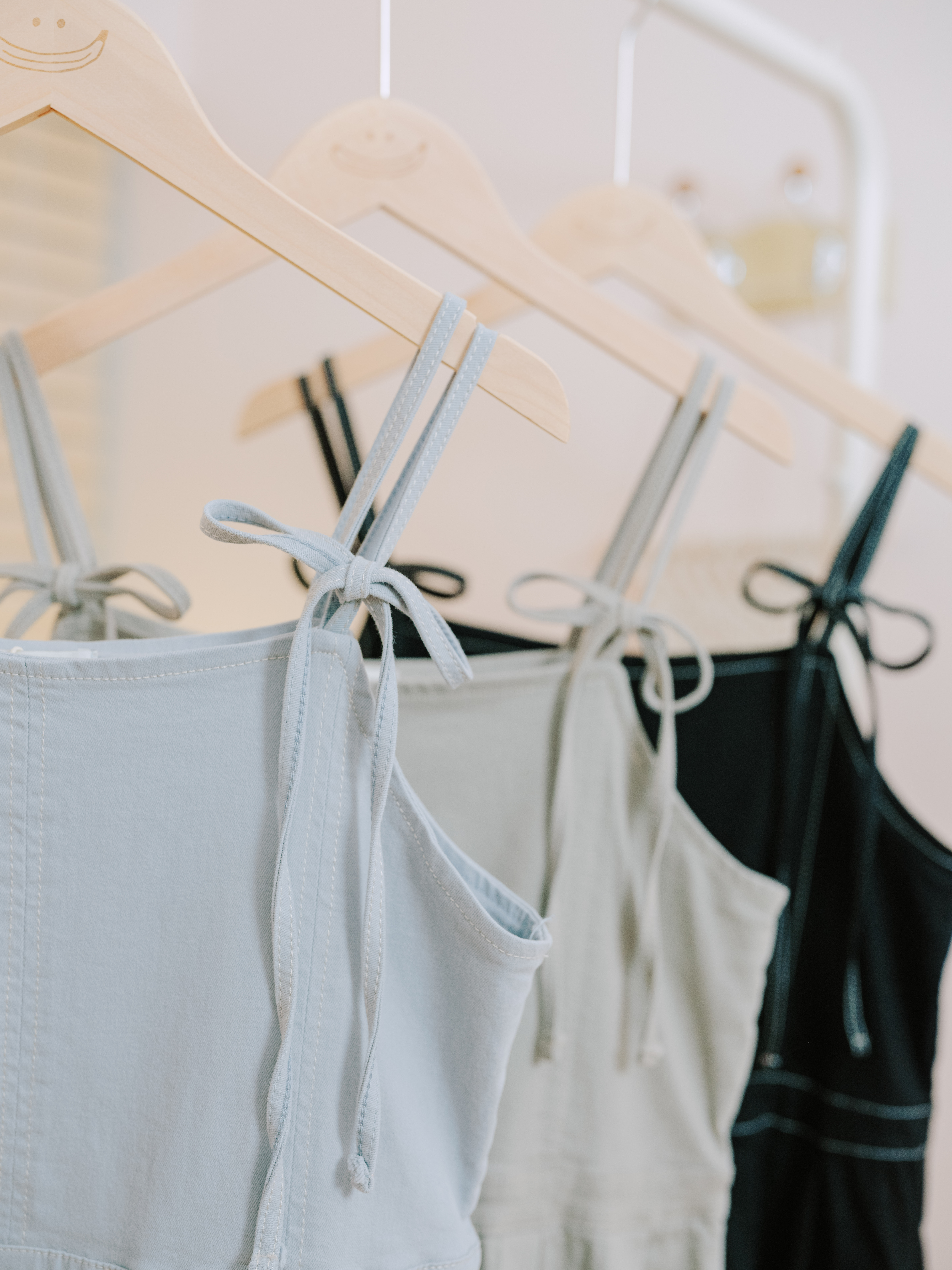 三色 / 雙肩帶蝴蝶結連身裙 / Double Ribbon Straps Dress