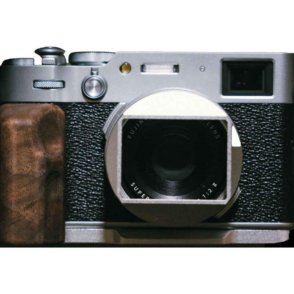FUJIFILM X100VI 胡桃木手把底座 快拆手把底座 實木相機底座