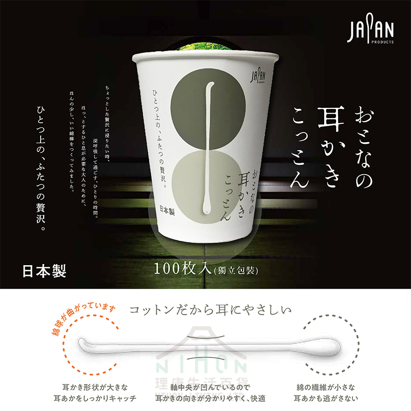 Heiwa Medic - 【鴛鴦頭100支】獨立包裝抗菌棉花棒 |日本製
