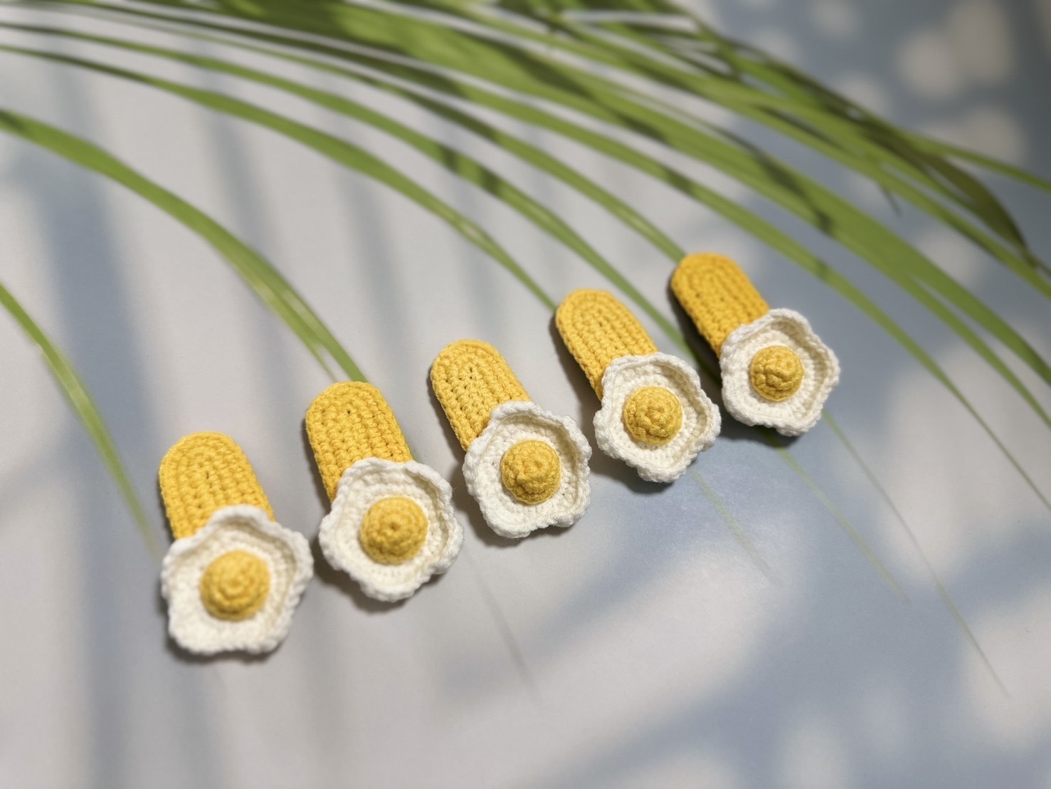 彰化分會｜手工編織荷包蛋髮夾-2個