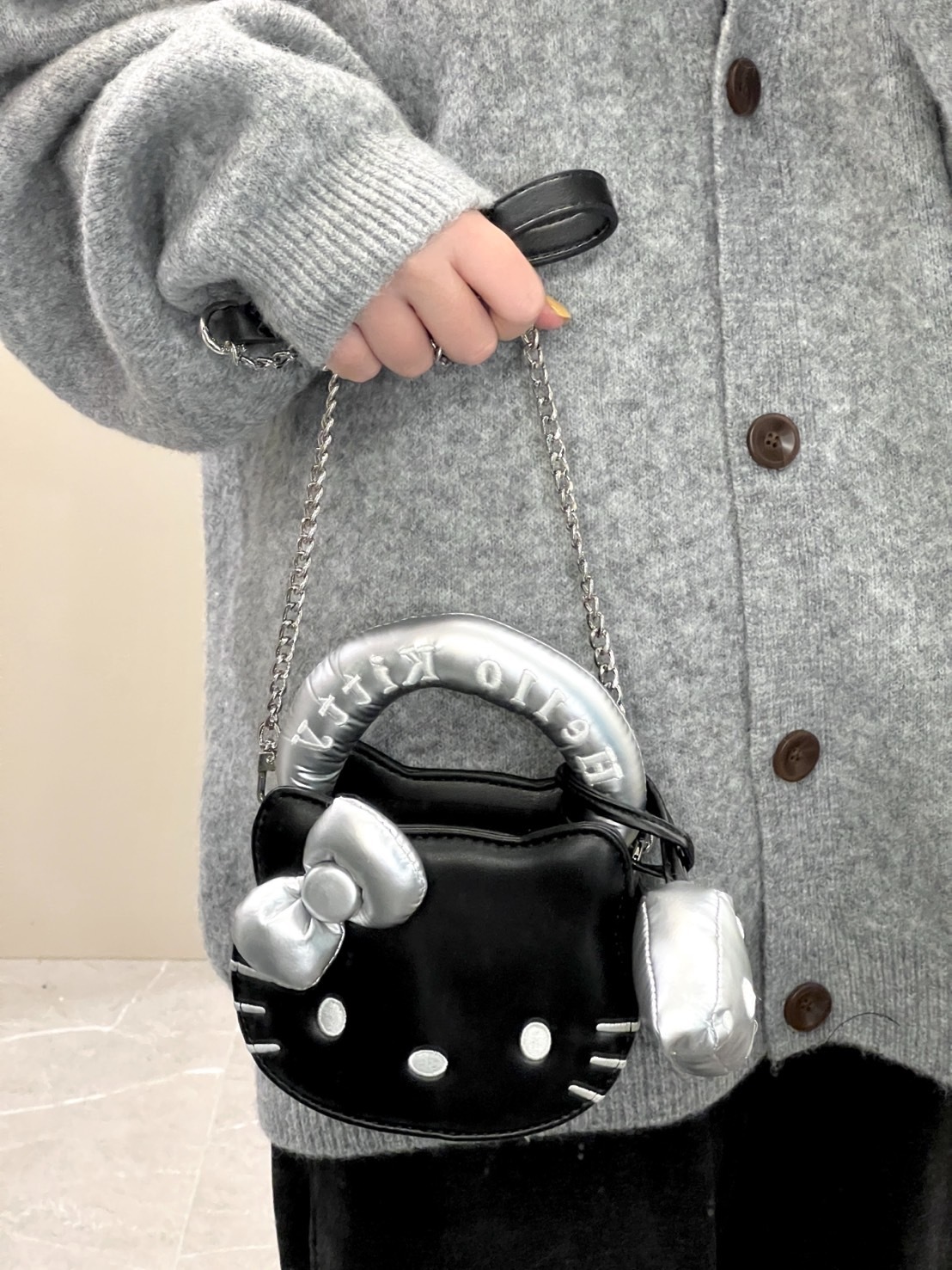 <正版授權> HELLO KITTY 三麗鷗 迷你鏈條小包 凱蒂貓