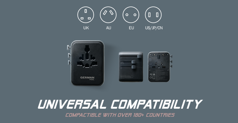 Universal compatibility Compactible with over 180+ countries